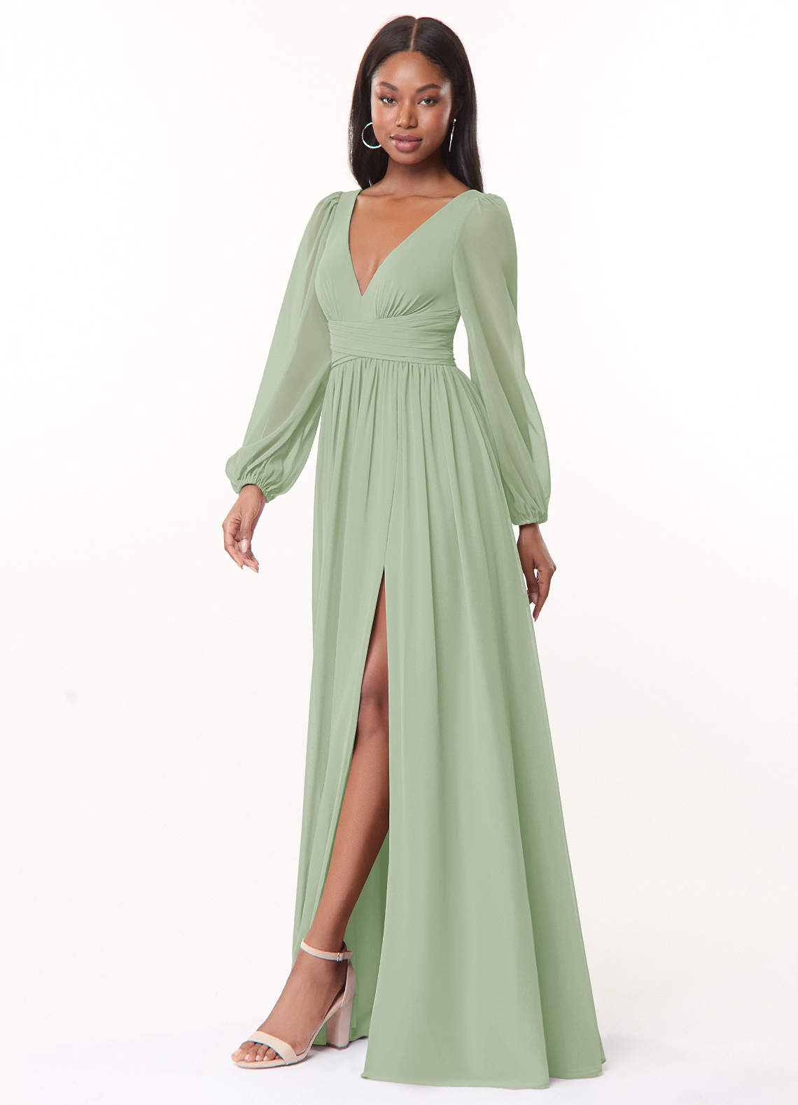 Azazie Norah Dusty Sage Bridesmaid Dresses | Azazie