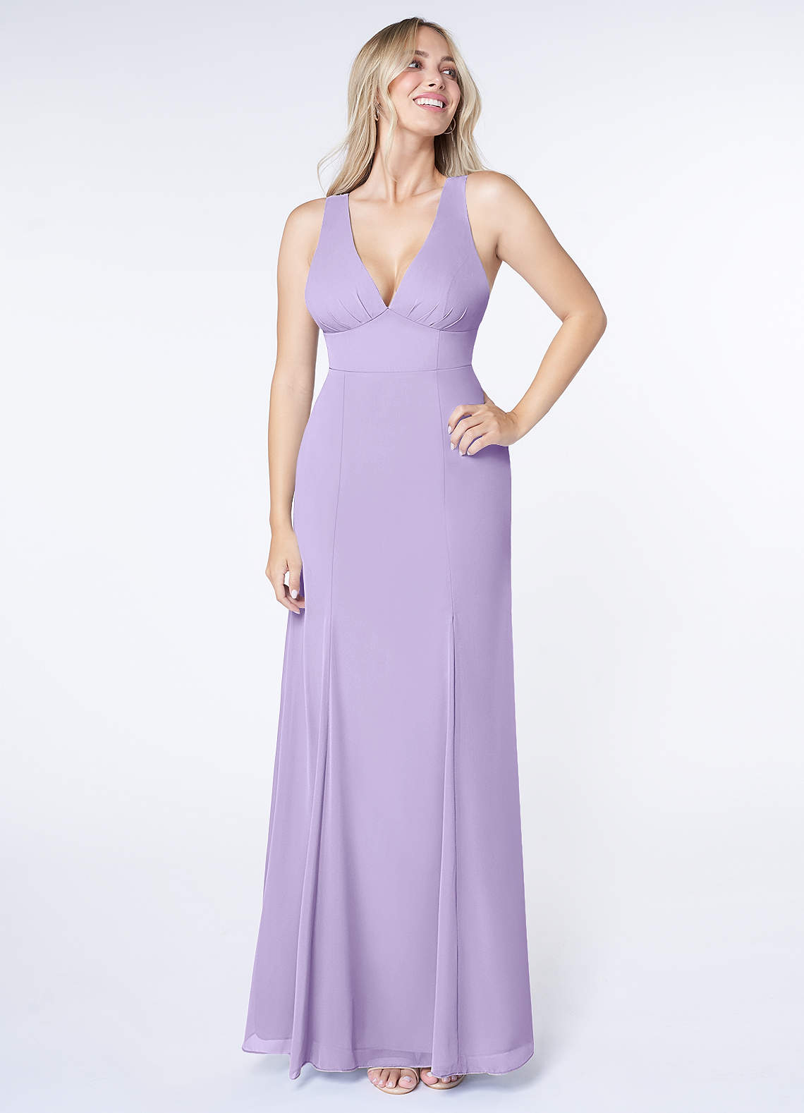 green emerald velvet dress Lilac Satin Gown X-Large main image 0