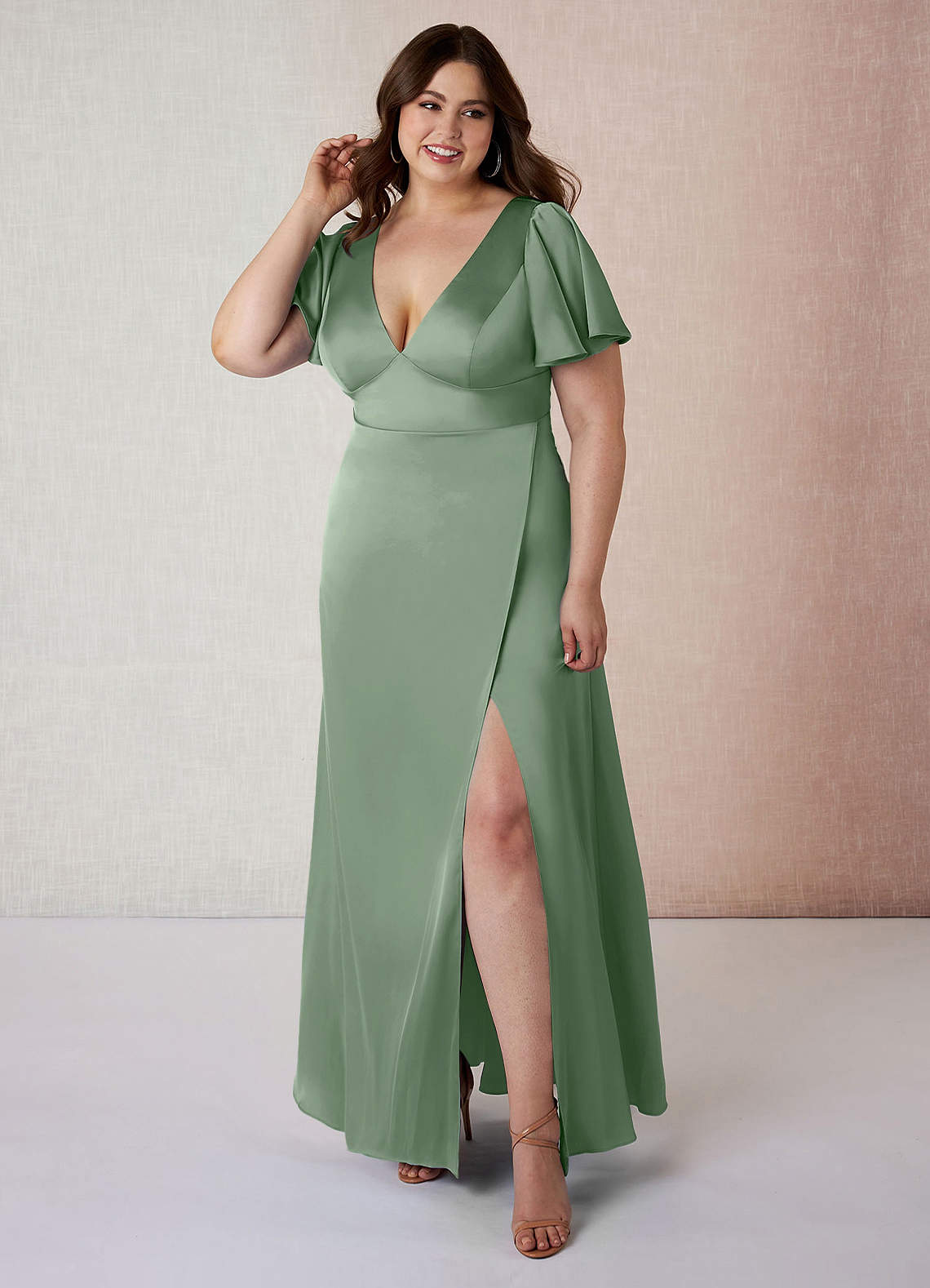 Azazie Lani Matcha Bridesmaid Dresses | Azazie