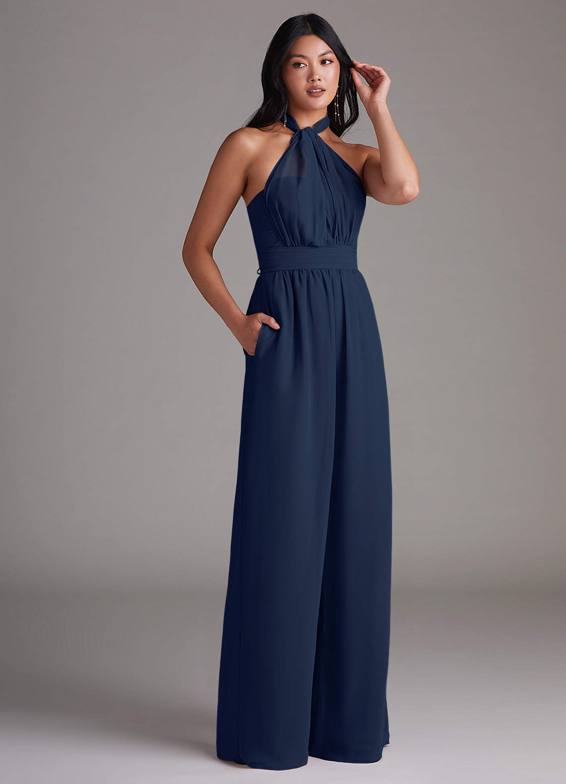 convertible navy bridesmaid dress Navy Bridesmaid Dress Chiffon Size Small
