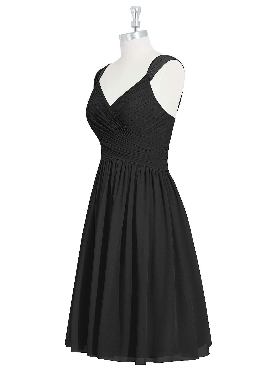 Azazie Angie Black Chiffon Bridesmaid Dresses | Azazie