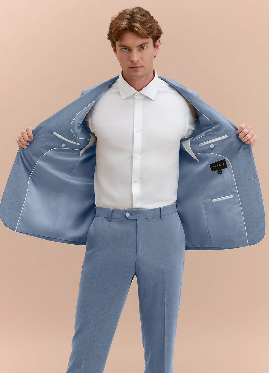 front William Dusty Blue Comfort Blend  Suit Jacket