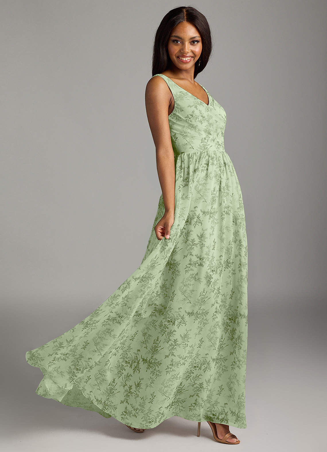 slim fit dress slacks Green 1950s Off-Shoulder Vintage Dress main image 1