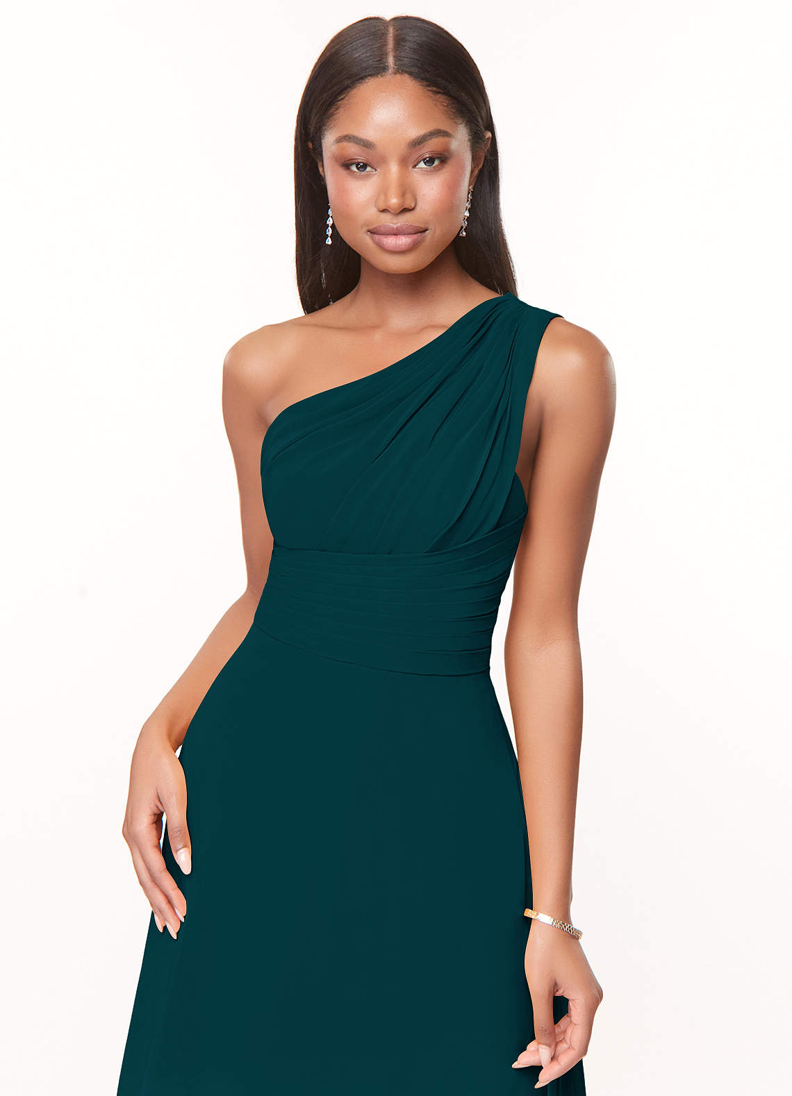 Azazie Ashley Pine Bridesmaid Dresses | Azazie