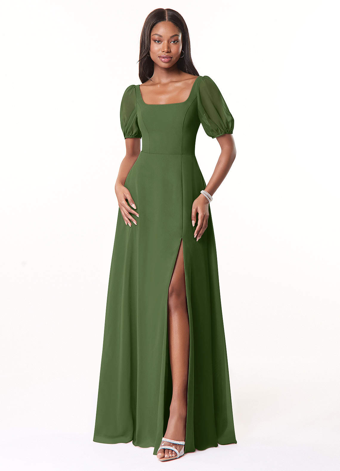 Square Green A Line Cut Out Prom Dress Square Green A Line Cut Out Prom Dress