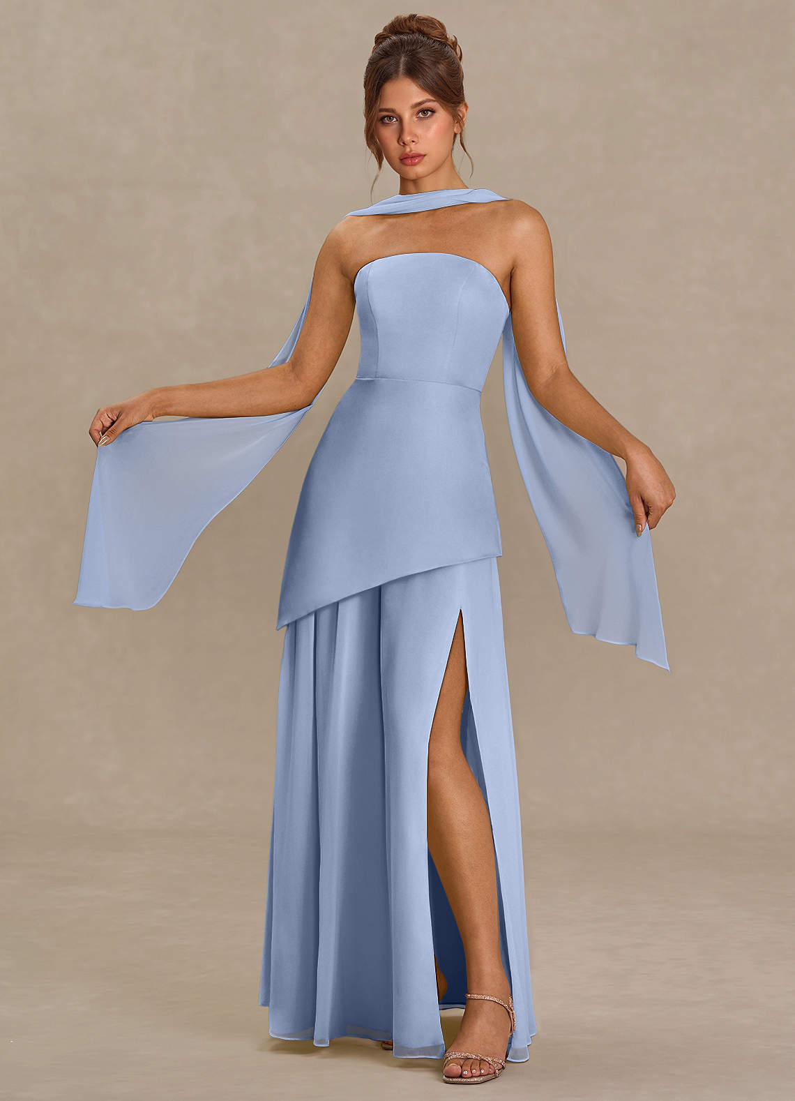 Vestido Bígaro Pálido Largo Alma image1