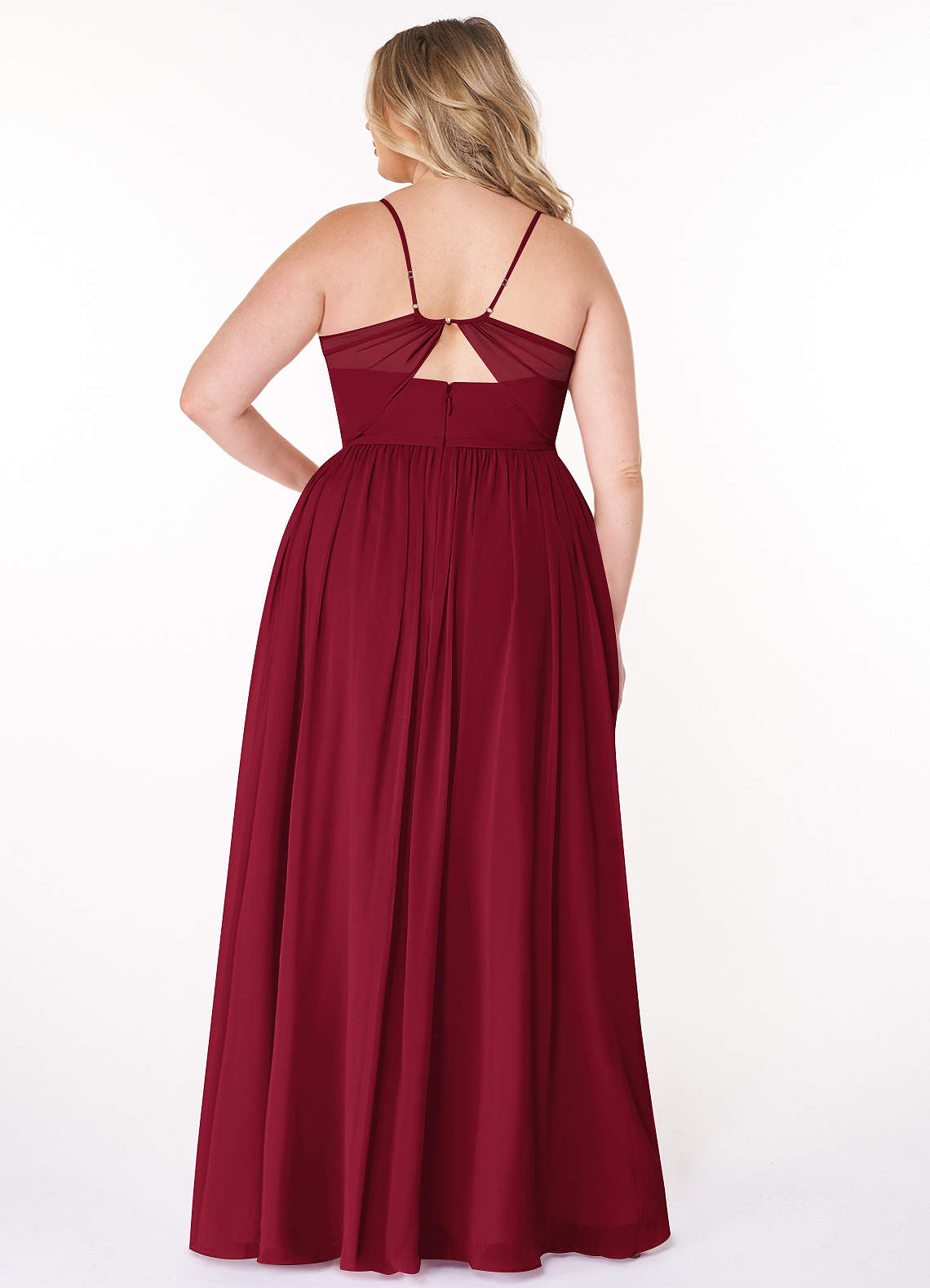Azazie Cora Burgundy Chiffon Bridesmaid Dresses