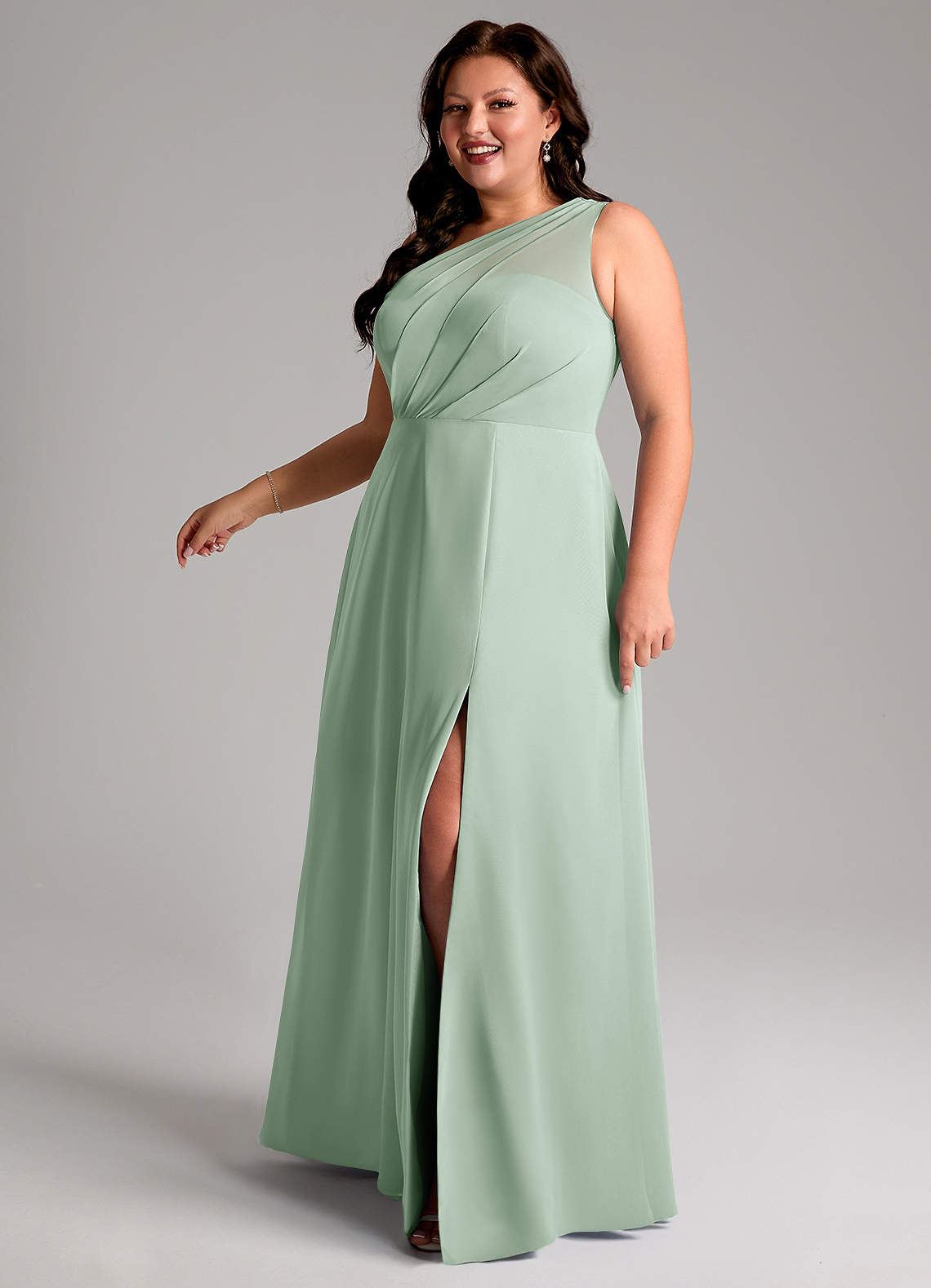 Sage Green Bridesmaid Dresses Mint Green Maxi Dress Plus Size A-Line/Princess Spaghetti Straps Sleeveless Sage Green Bridesmaid Dresses Mint Green Maxi Dress Plus Size A-Line/Princess Spaghetti Straps Sleeveless