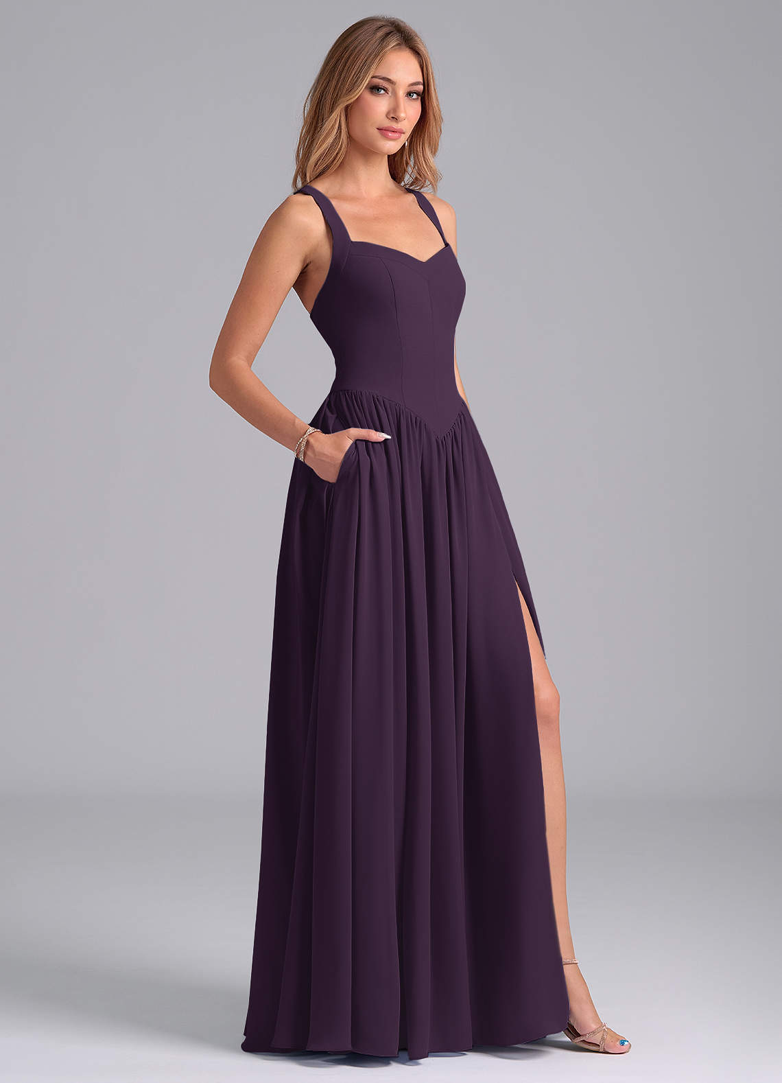 bustier chiffon dress Azazie Francis back fastening Size:16 oz Jar Ruffles Matcha Raymonda | Ready To