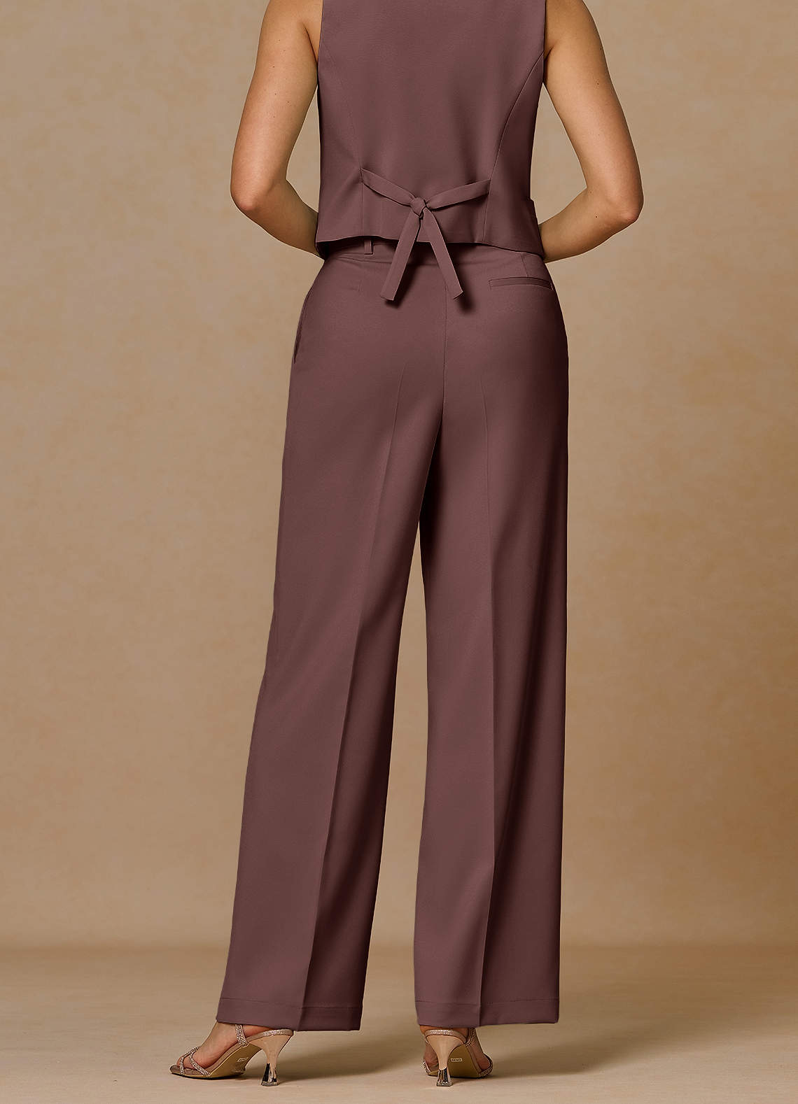 front Rowan Espresso Refined Weave Performance pants