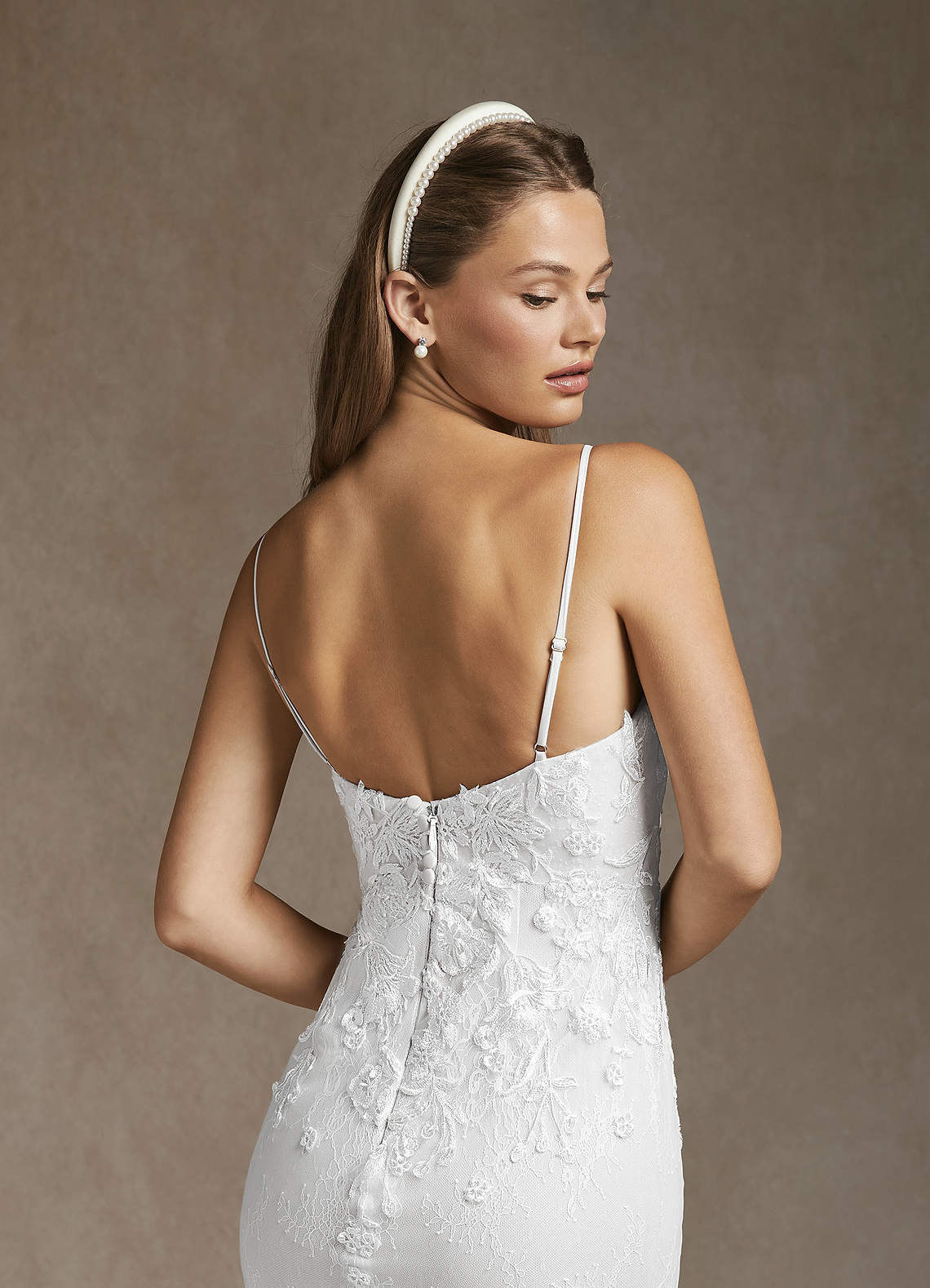 Azazie Sade Wedding Dresses Diamond White Mermaid Sequins Tulle Dress image7