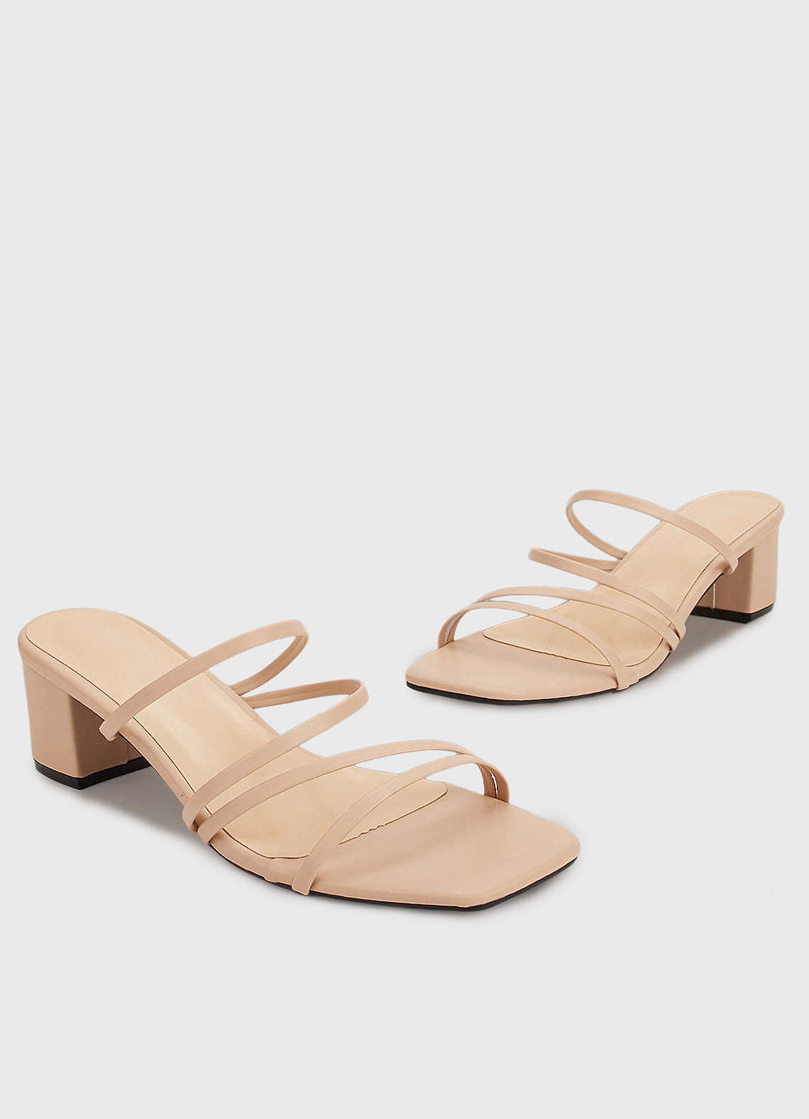 Nude sandal heel best sale