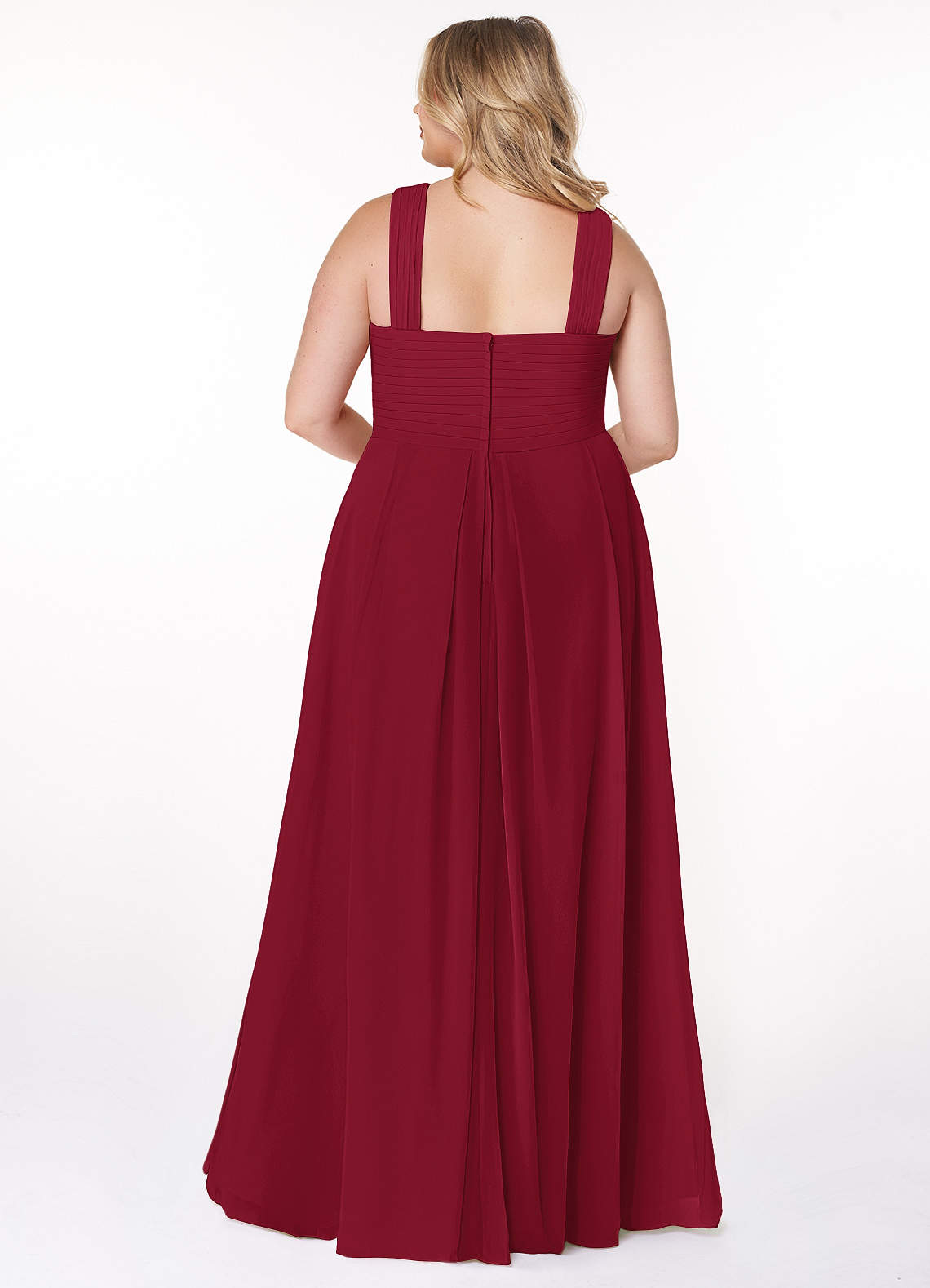 plus size maroon formal dress Burgandy Plus Size Three Quarter Bell Sleeve Sheath Midi Dress main image 1