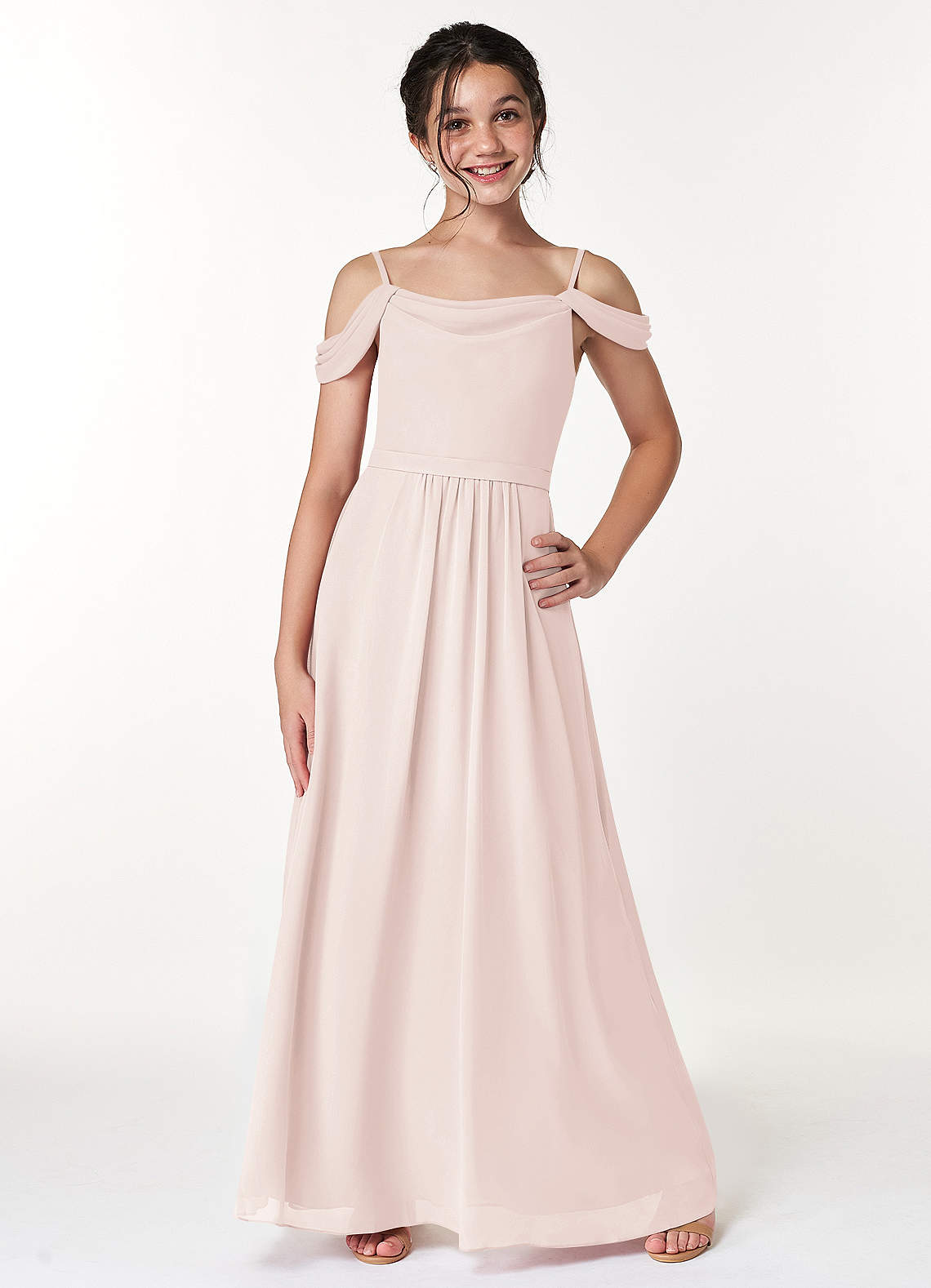 Azazie Alivia Junior Bridesmaid Dress in Rose Petal | Azazie