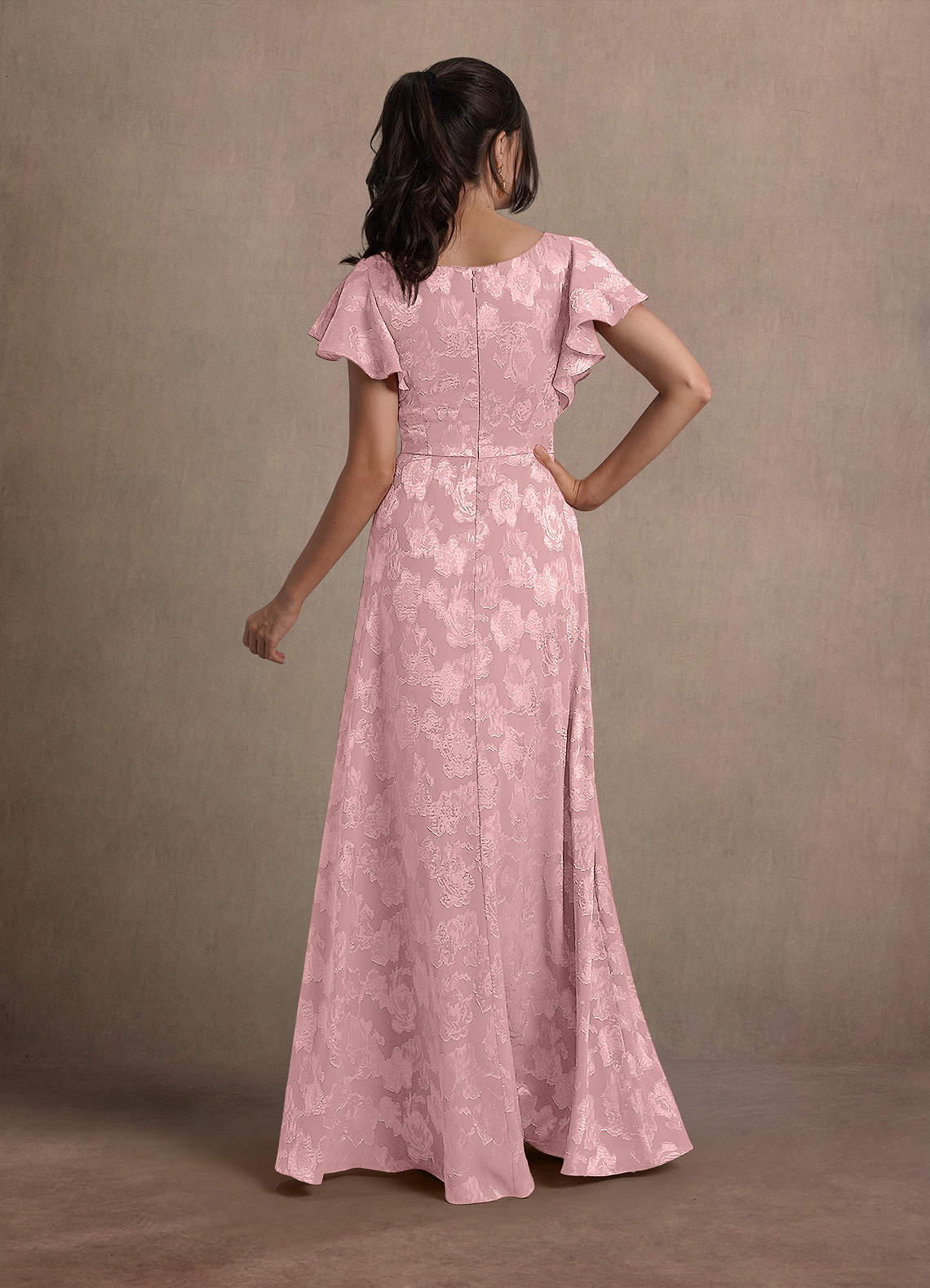 Chlo Dusty Pink Maxi Dress Ready to Ship | Azazie UK