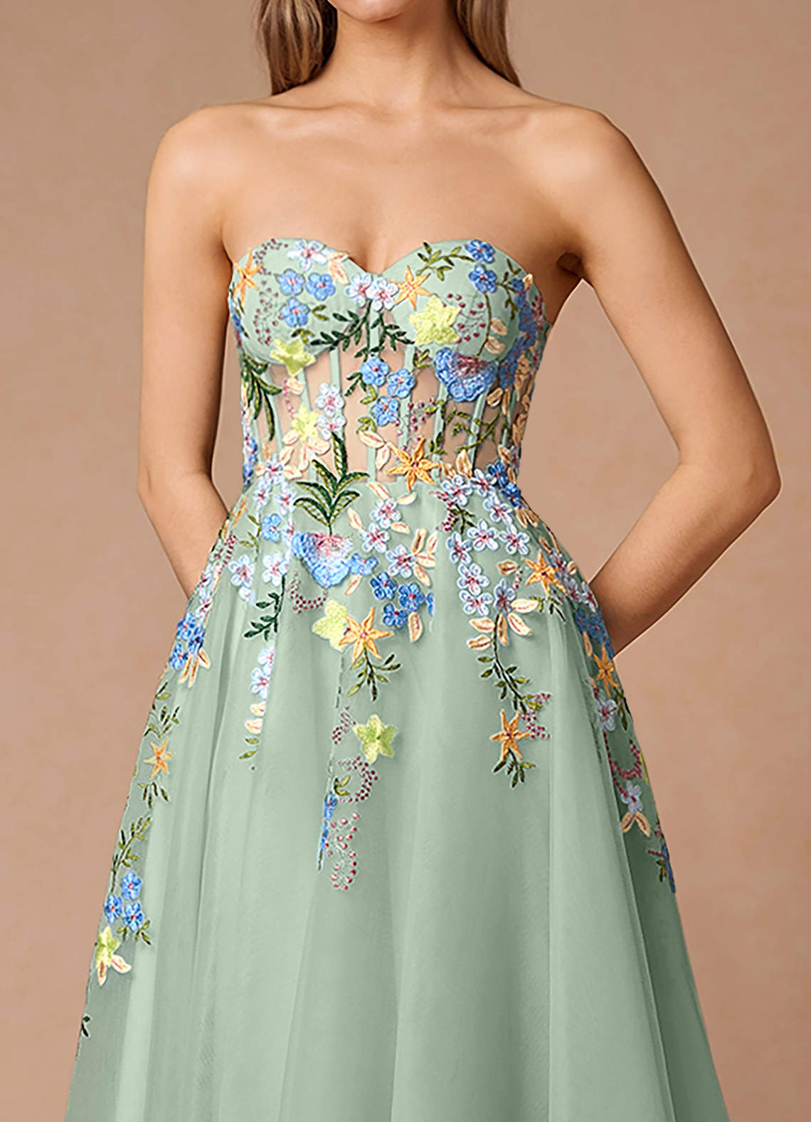 pistachio green midi dress Alie Street Luna Midi Dress (Pistachio)