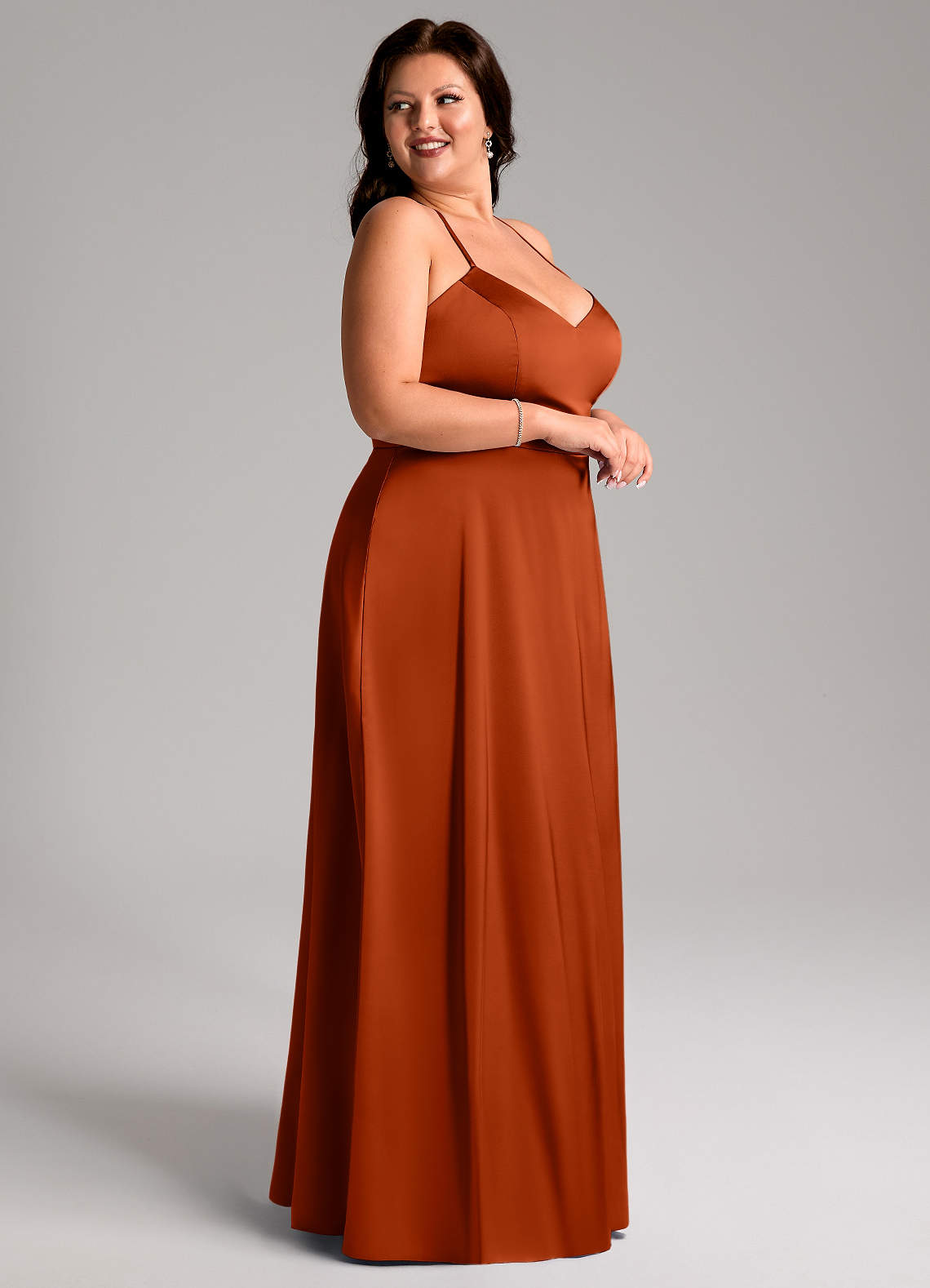 azazie stretch satin dress Azazie Leo