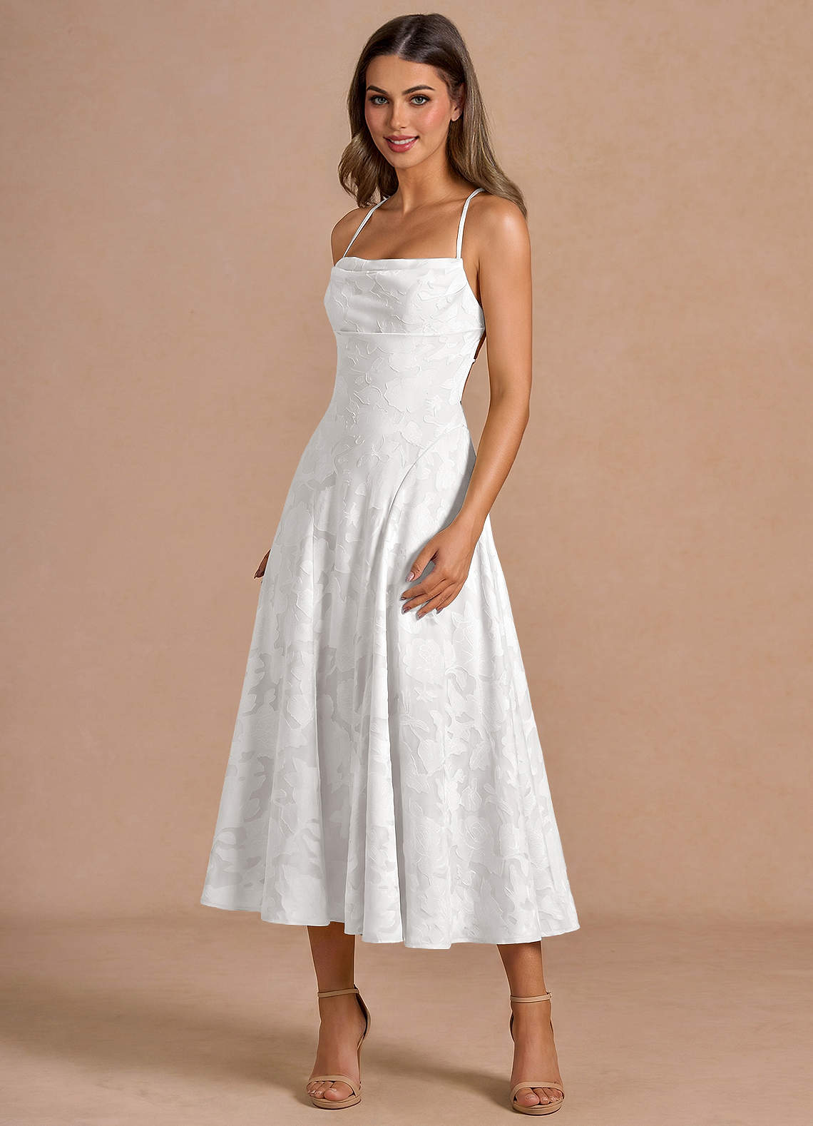Irelia White Midi Dress image3