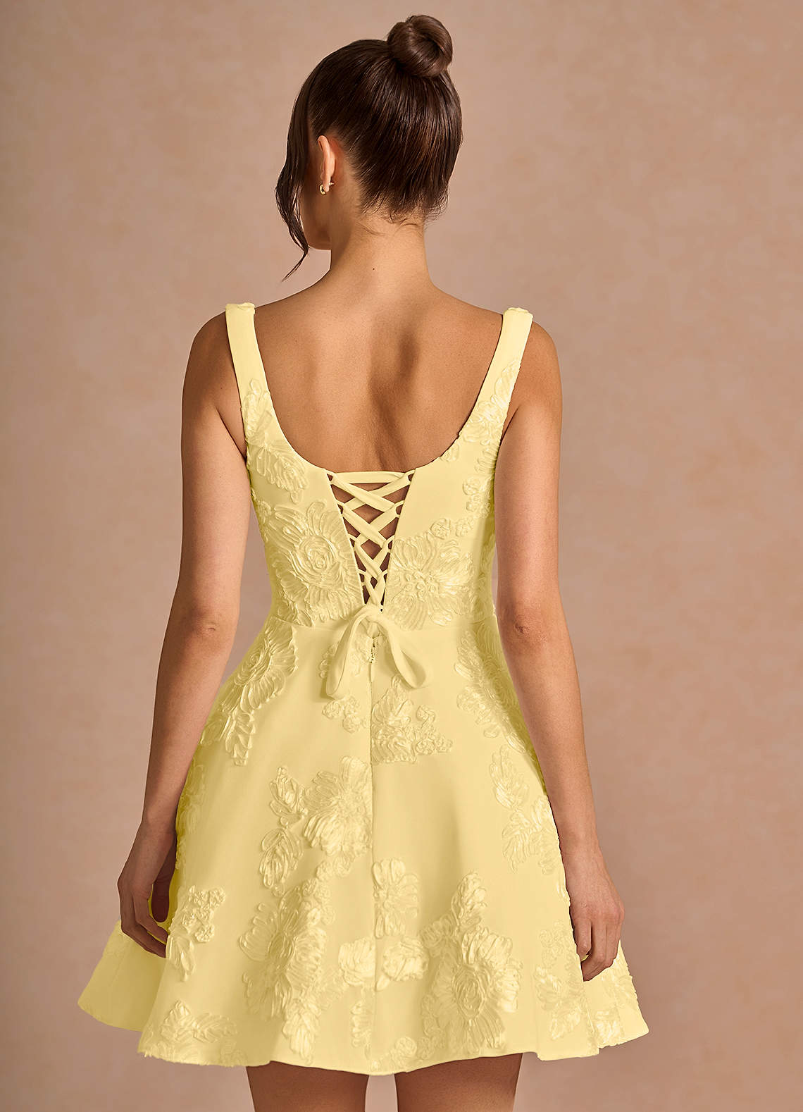 Brynn Lemon Sorbet Mini Dress | Azazie