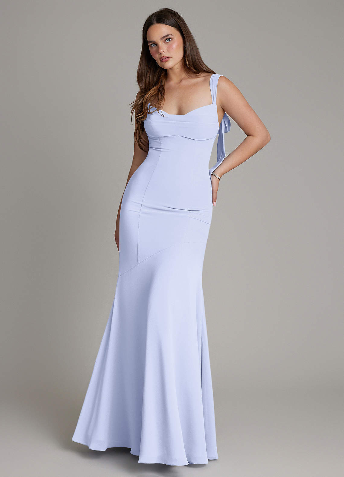 lavender mermaid bridesmaid dresses Azazie Carlotta Lavender Chiffon Bridesmaid Dresses