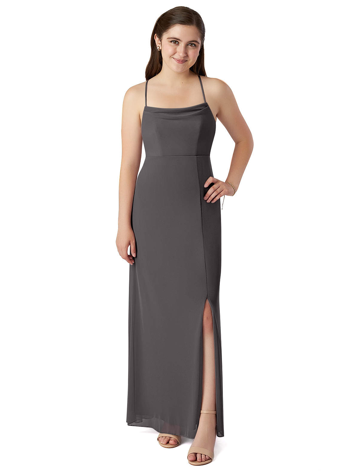 Amsale Slate Bridesmaid Dresses