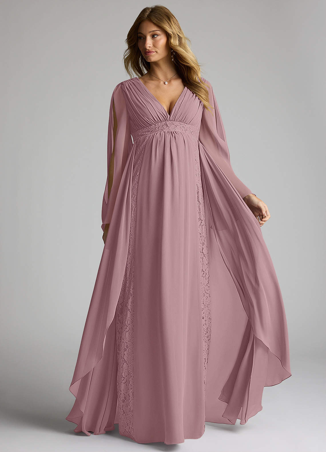 Azazie Lanette Maternity Bridesmaid Dresses in Dusty Rose Azazie CA