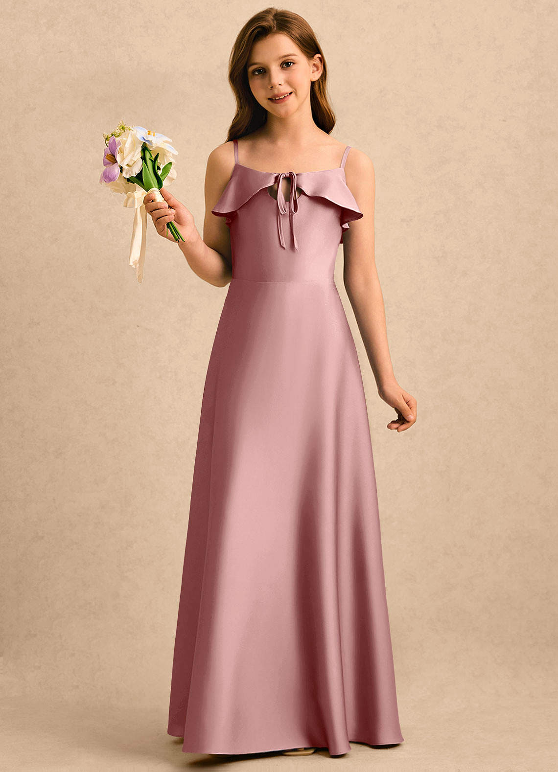 girls dusty pink dress Willow Dress Blush Kids Dress Willow Girls Dusty Pink Full-length Dress  A  Little Lacey
