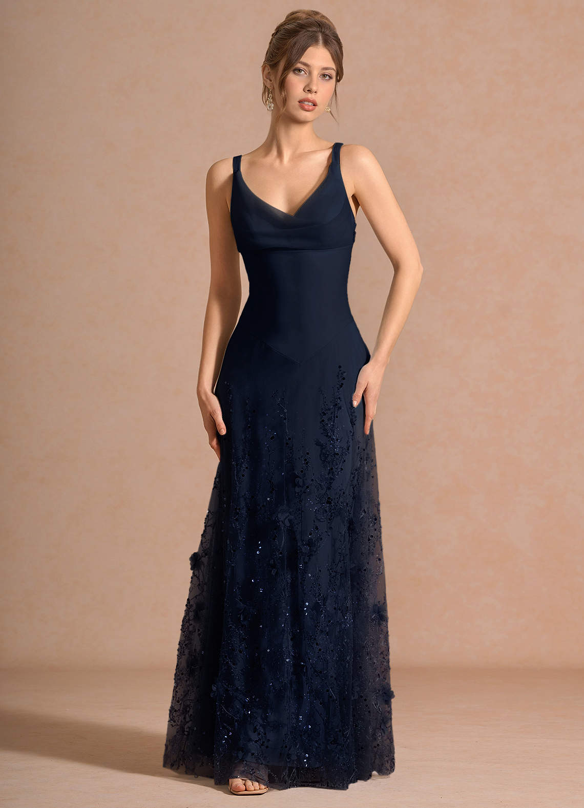 Valora Navy Maxi Dress