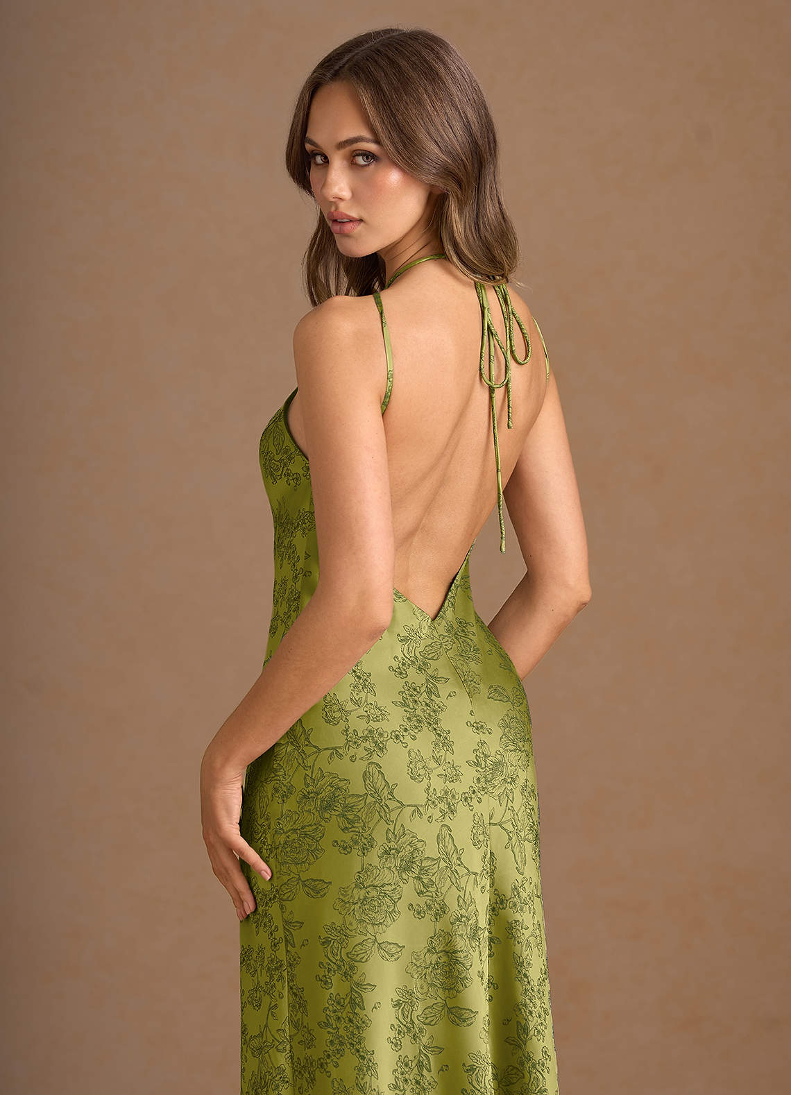 Vestido Verde Militar Armada Largo Floriane image4