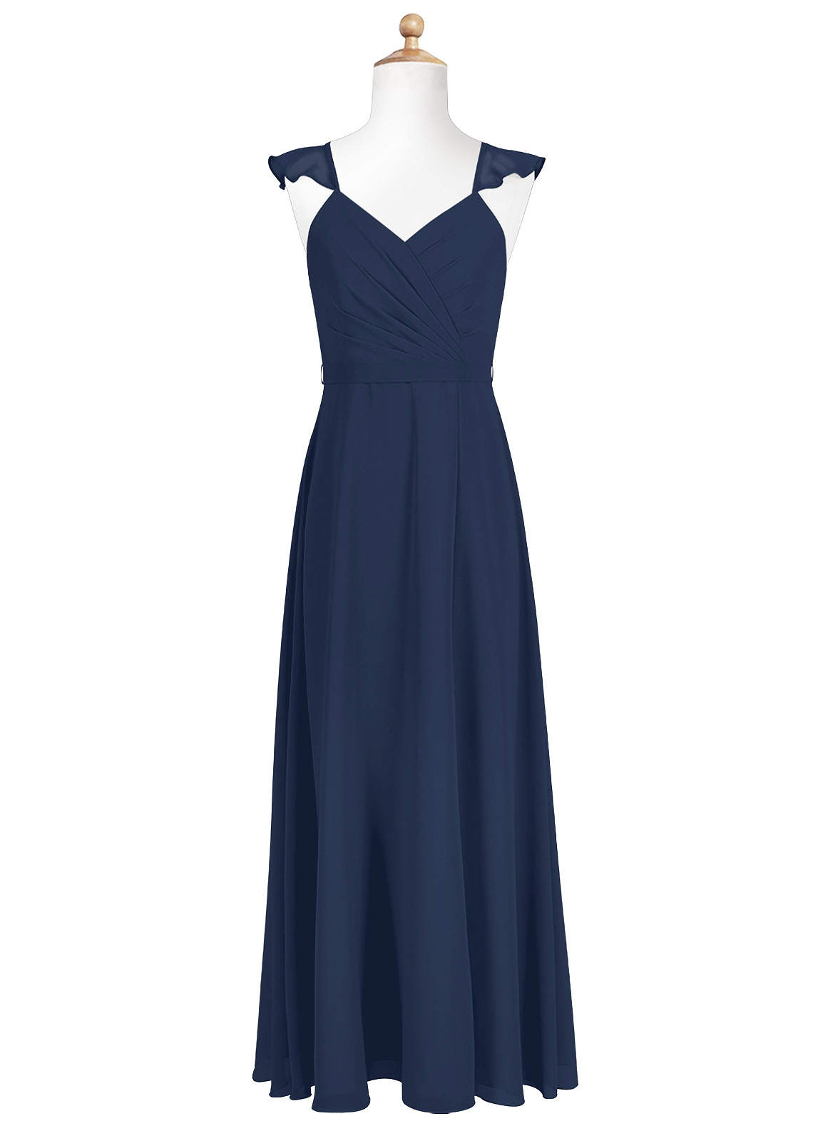 Azazie Emily Junior-Brautjungfernkleid in Dunkelmarine