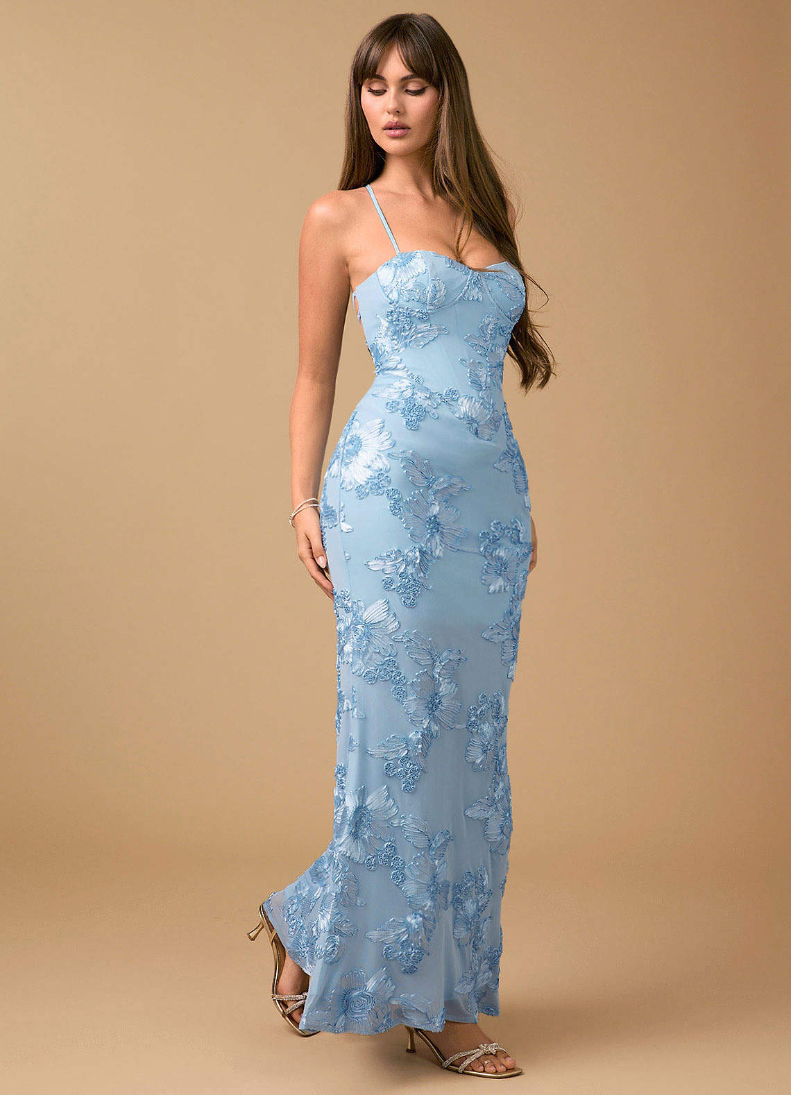 Anika Taivaansininen Maxi mekko image5