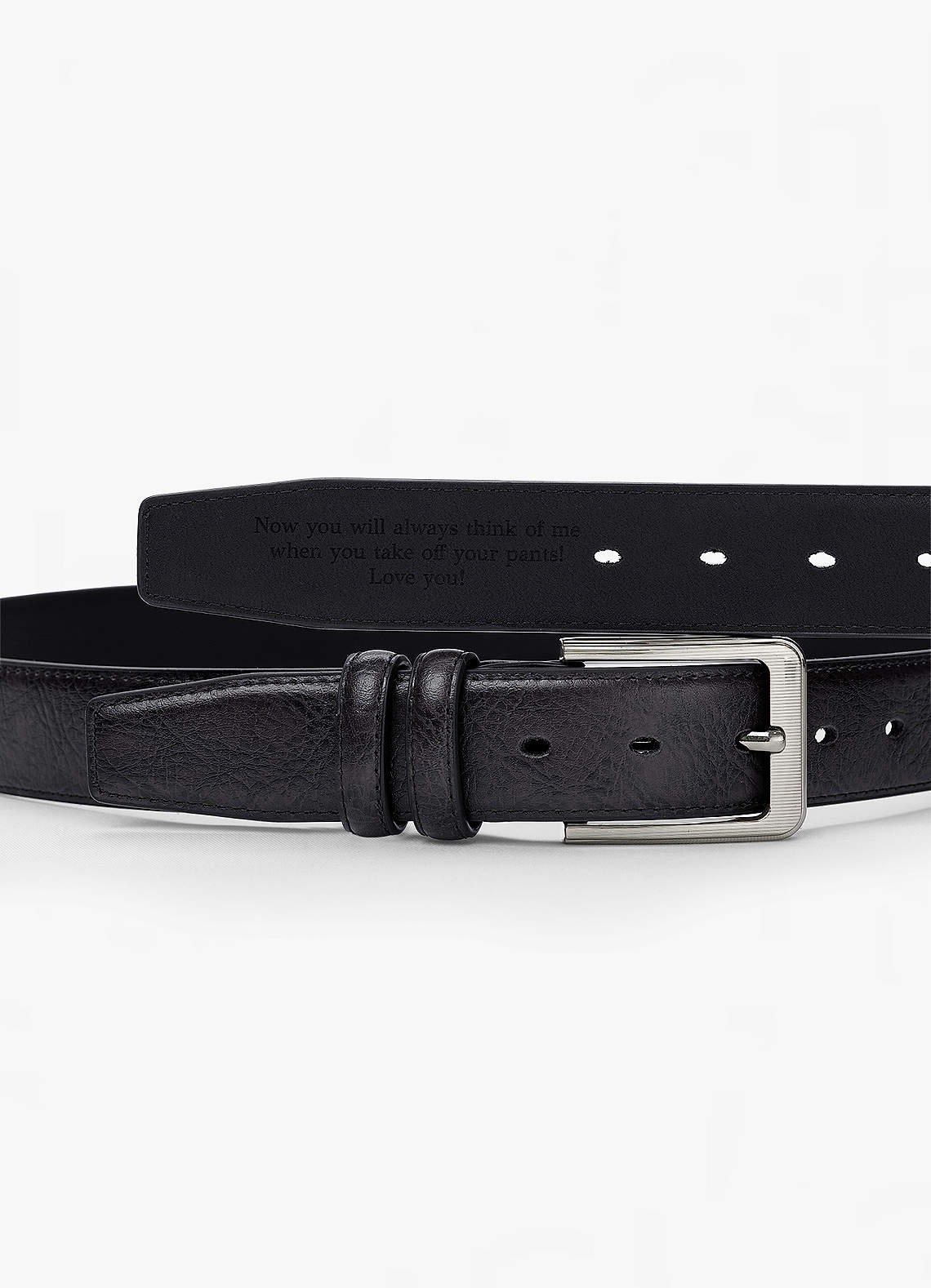 front Personalized Leather Belt