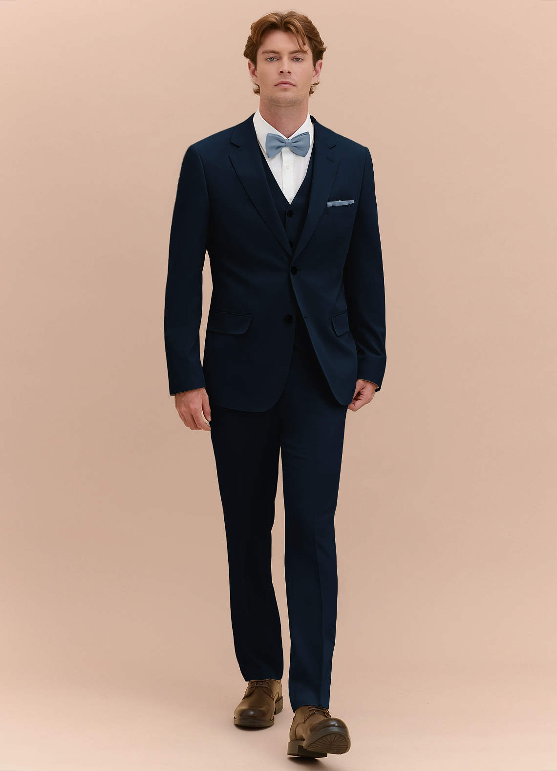 front William Navy Blue Comfort Blend 3-piece suit