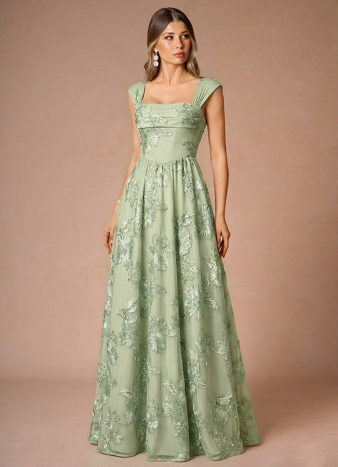 Hazel Light Green Maxi Dress | Azazie