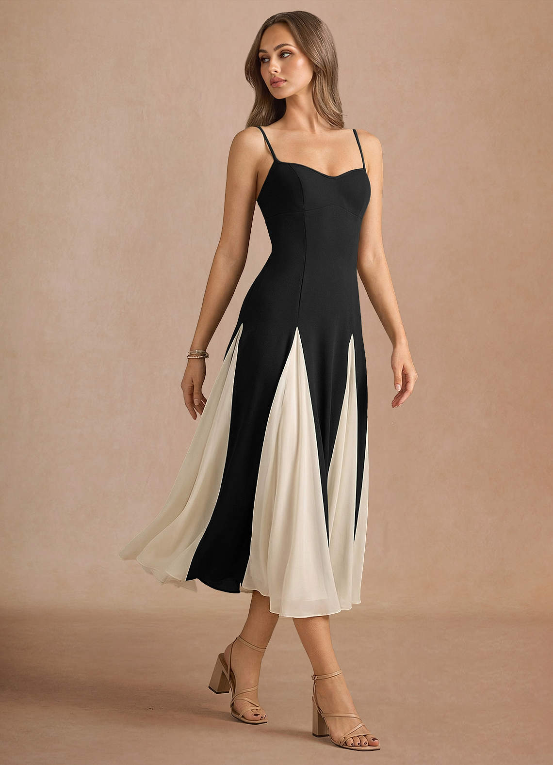 Robe Mi-Longue Noir Jessenia image3