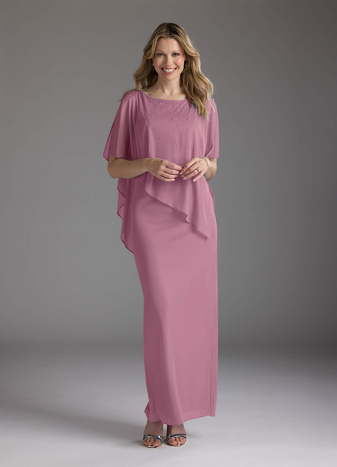 strapless open back dress Hot Pink Ruffle Sleeve Top - All Tops main image 0