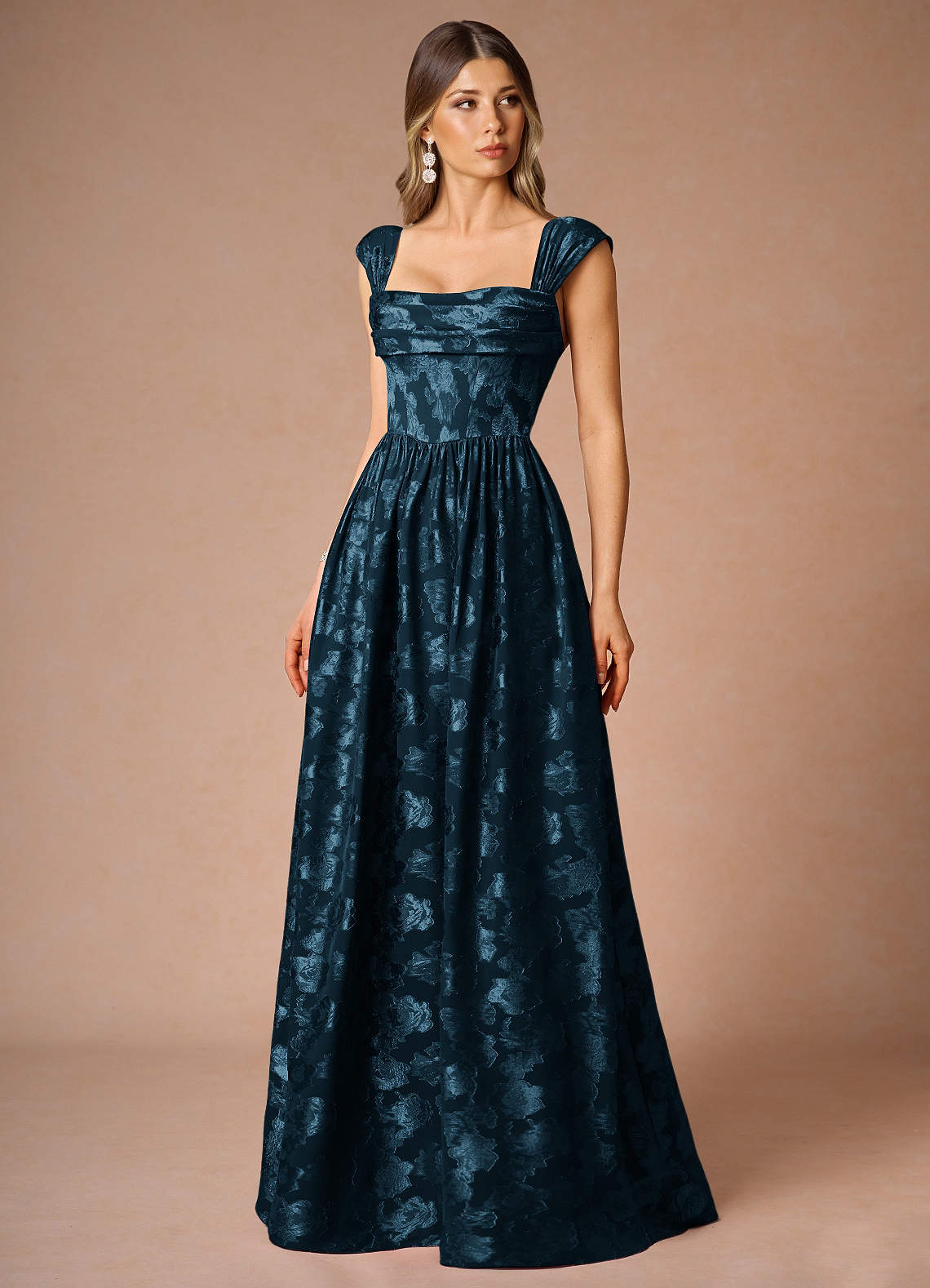 Hazel Navy Pleated Maxi Dress image4