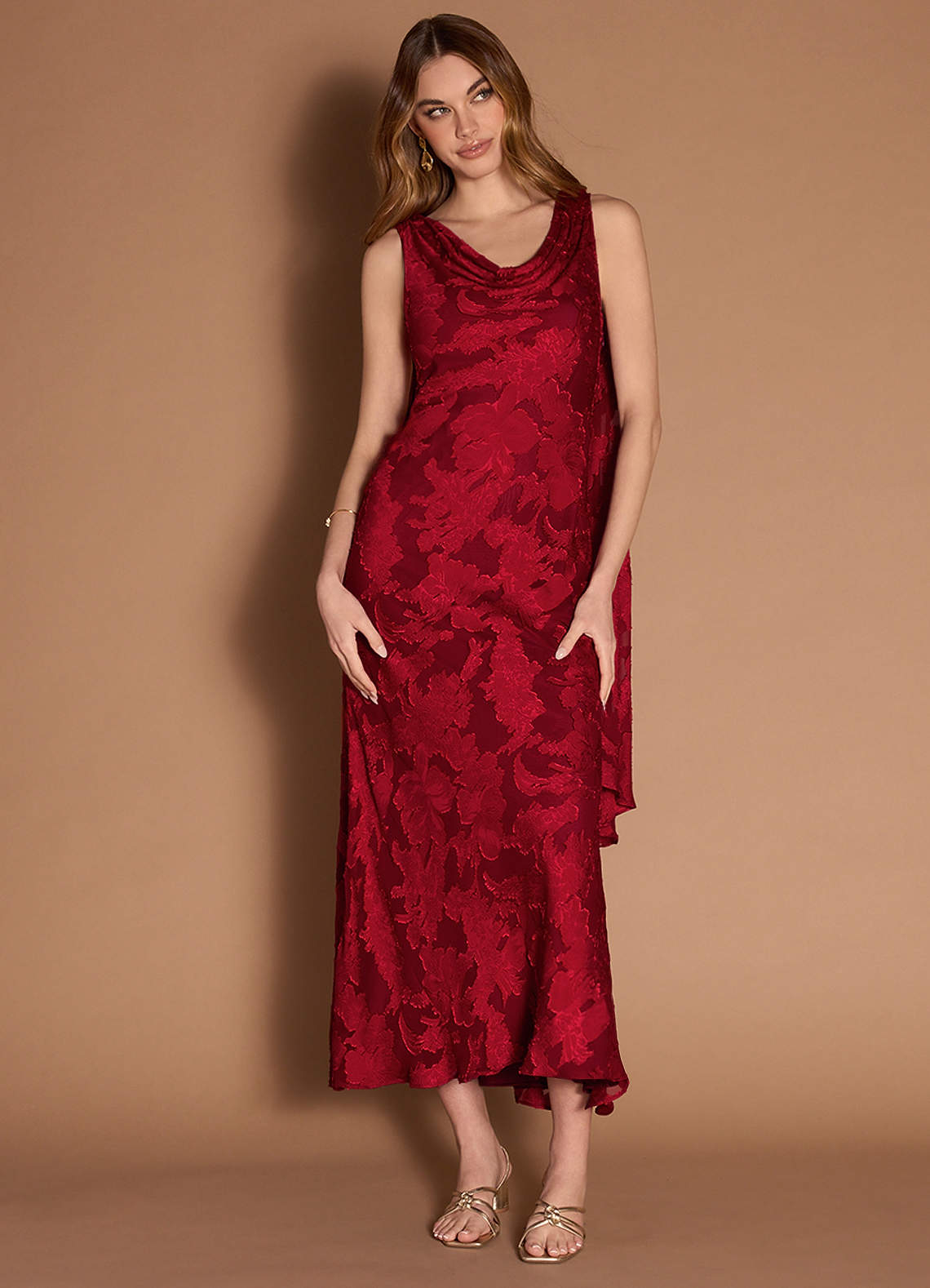 Robe Longue Rouge Rubis Monika image1