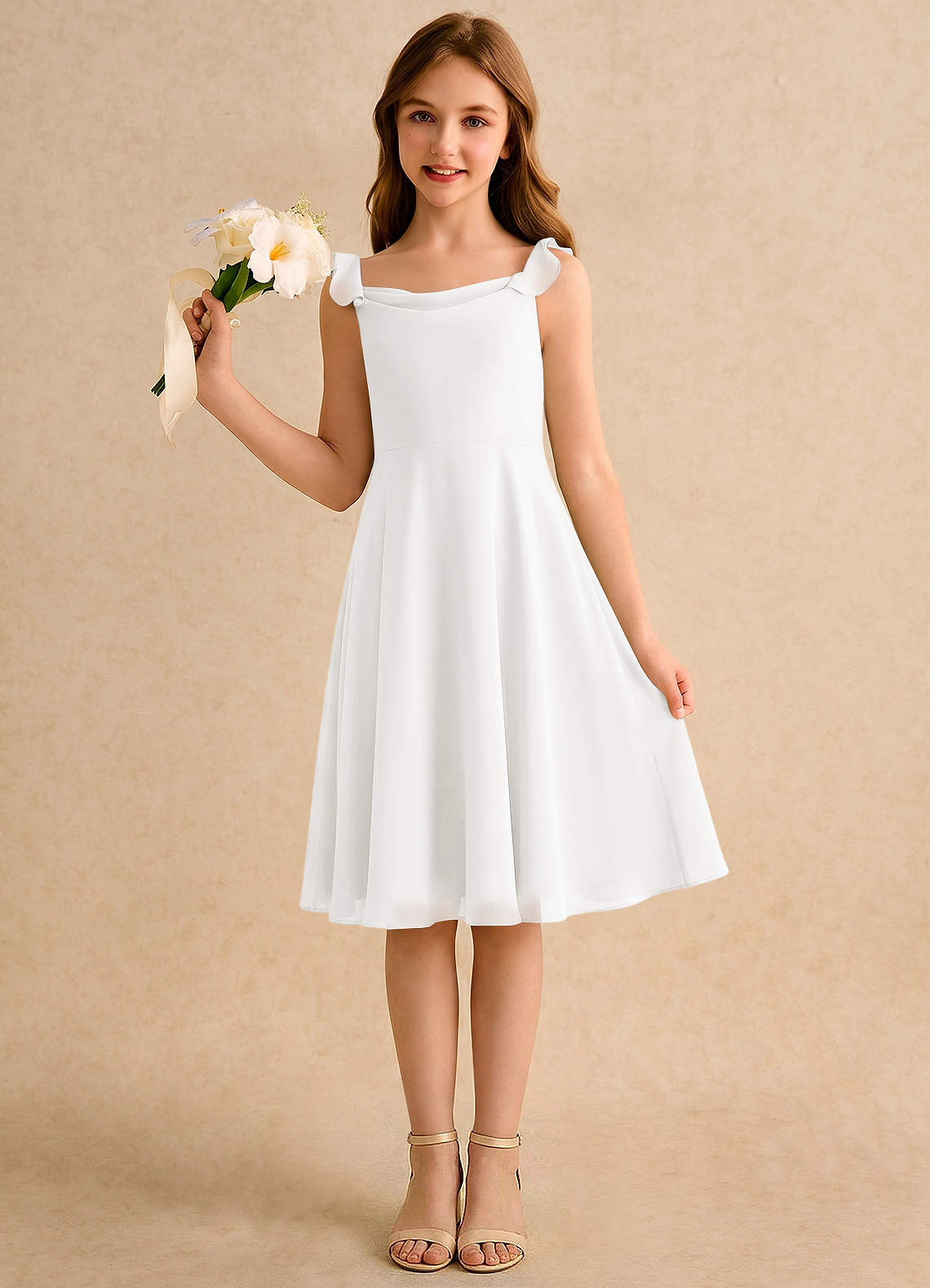 girls white formal dress Luxury Girl Beads Feathers Kids for First Communion J398, White / child-4 creating a look thats truly captivating SHEIN Glamorique Kids Girls' Simple