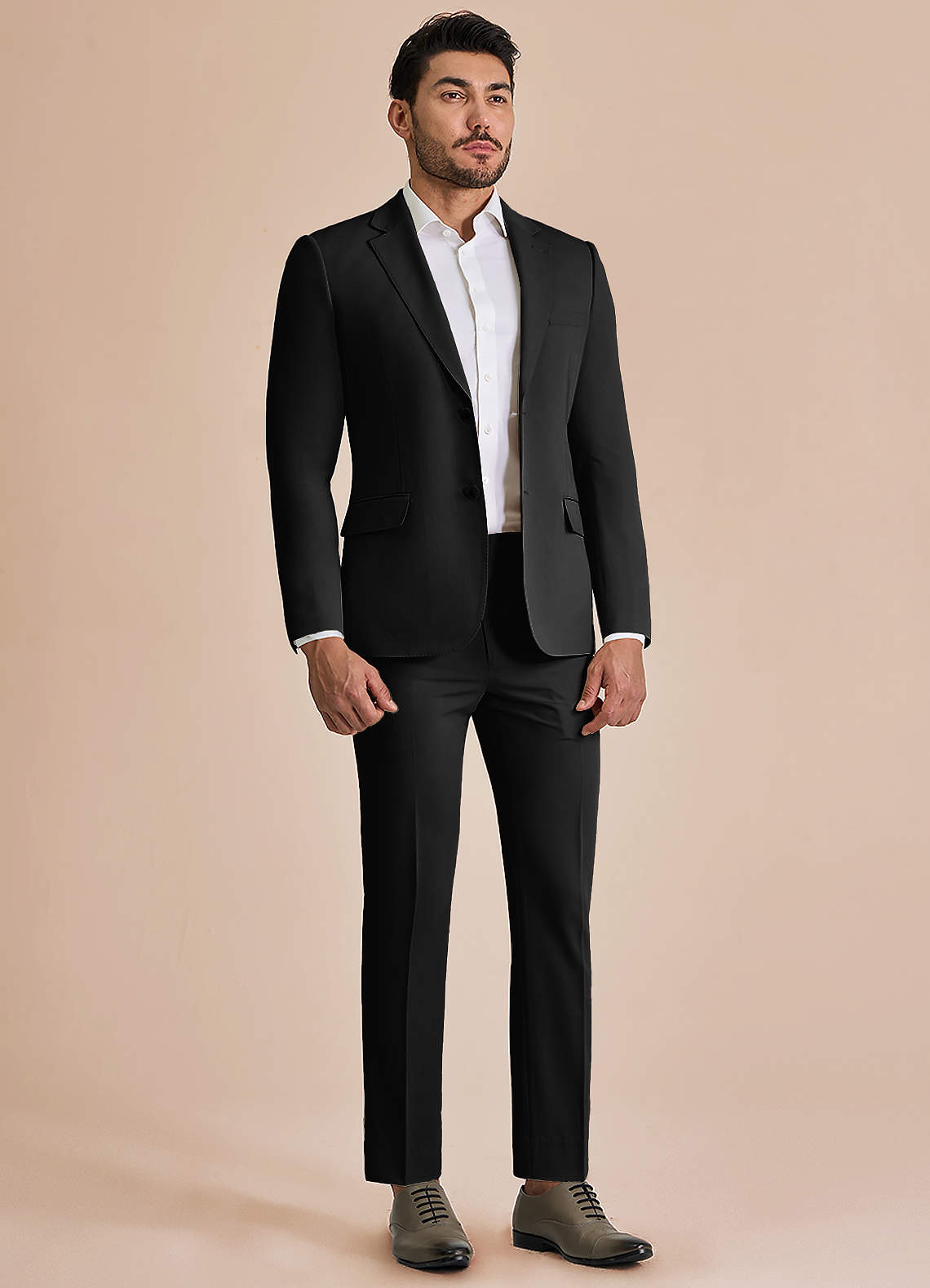 front William Black Comfort Blend Suit