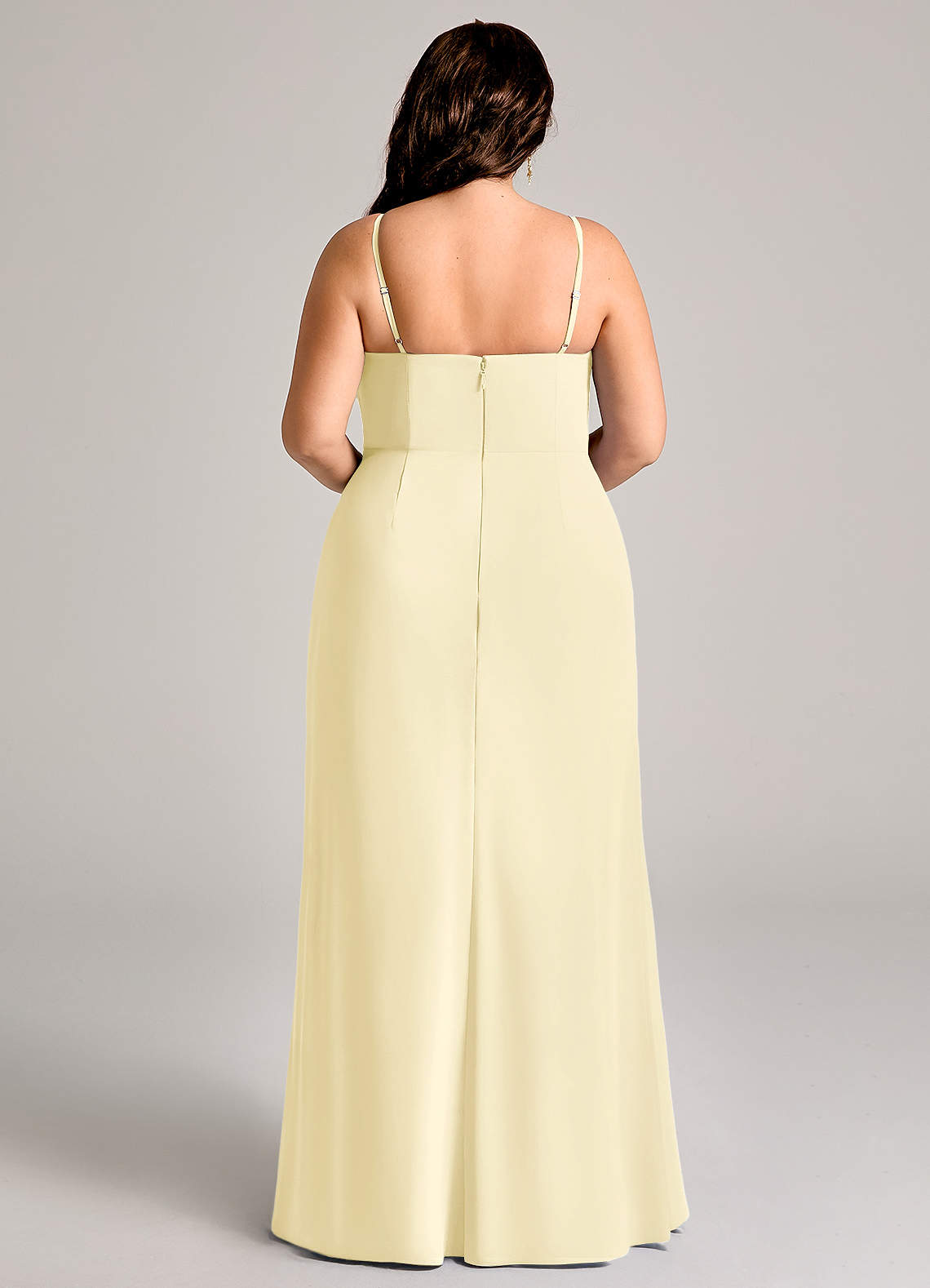 Azazie Maci Klänningar att prova hemma Klä av Tubklänning i Chiffong Plisserad Svart image8