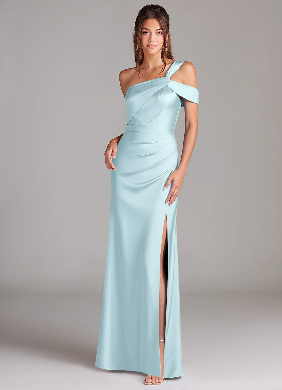 cloud blue bridesmaid dresses Azazie Wynter