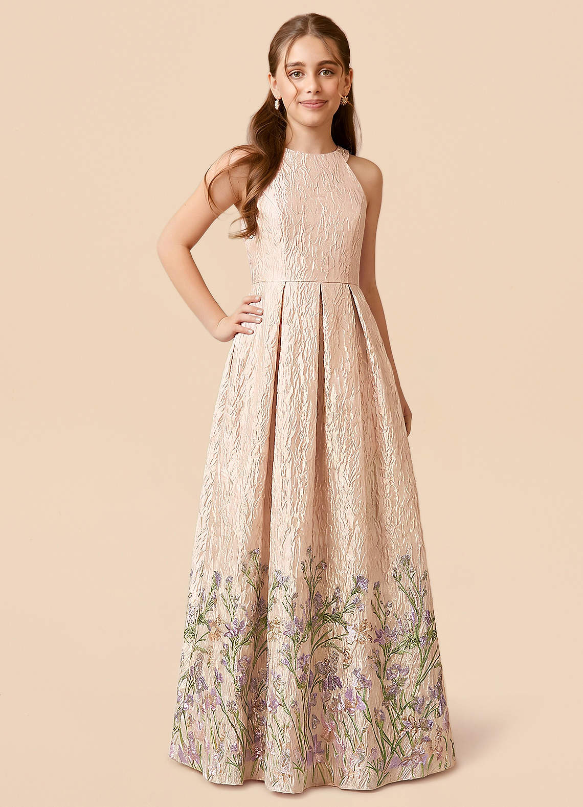 front Azazie Evaniah Junior Formal Dress