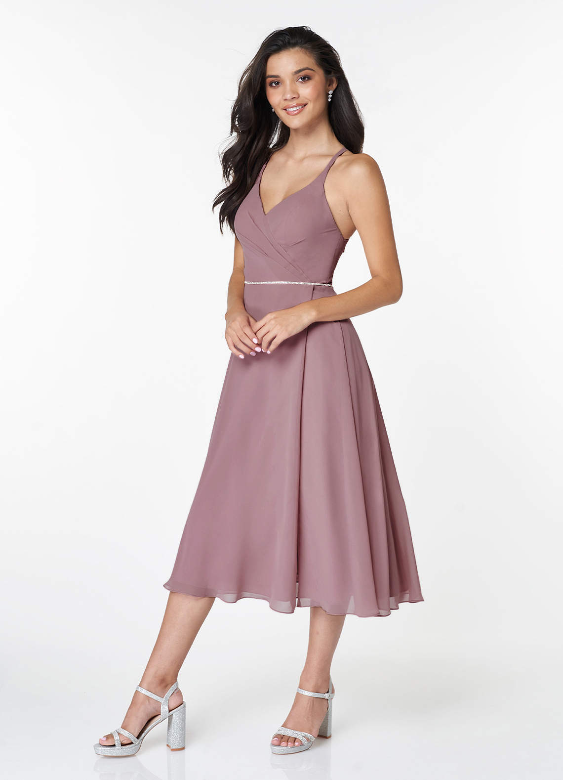 Arcadia Rouge Pink Sleeveless Midi Dress image1