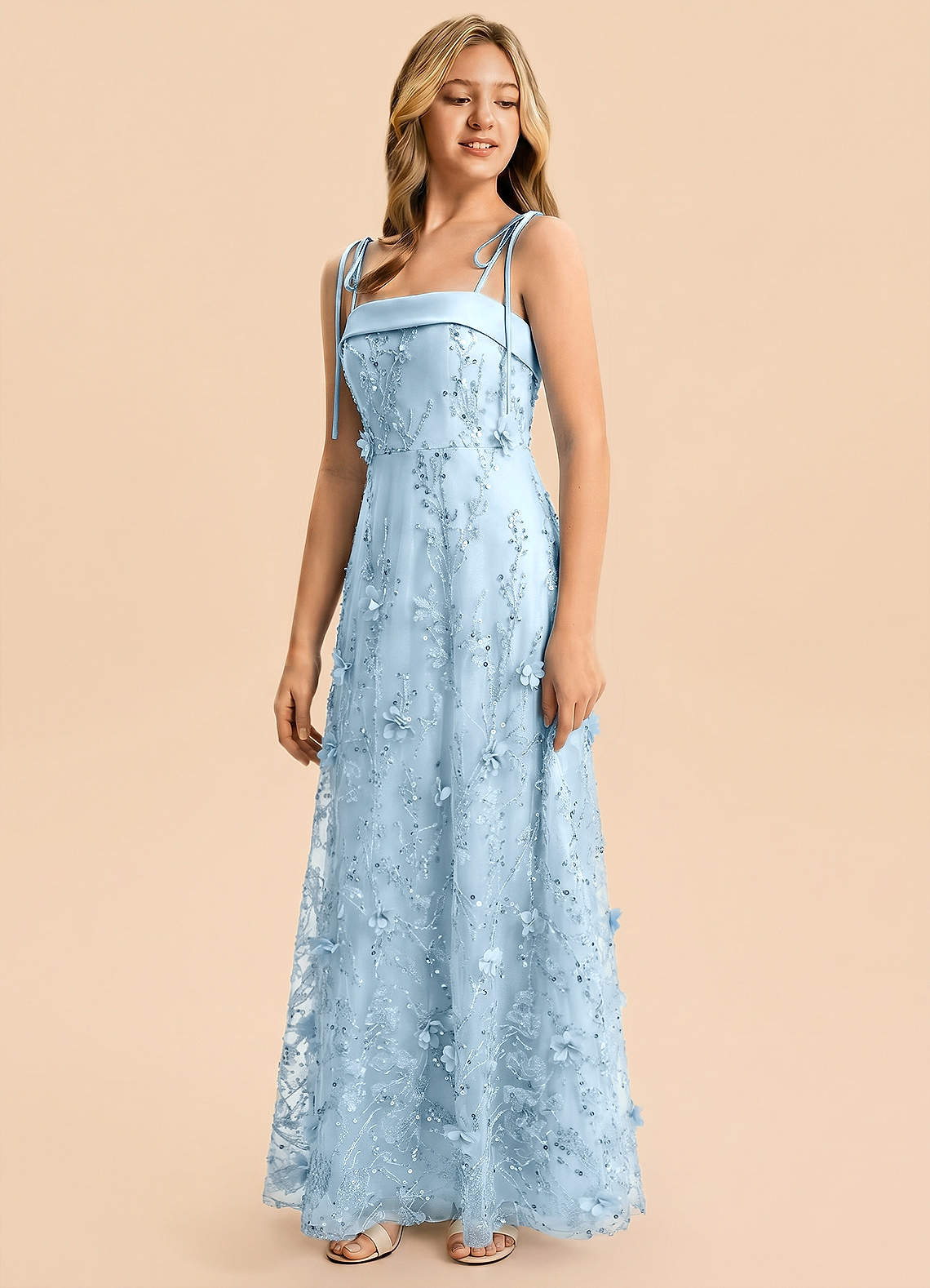 front Azazie Willa Junior Formal Dress