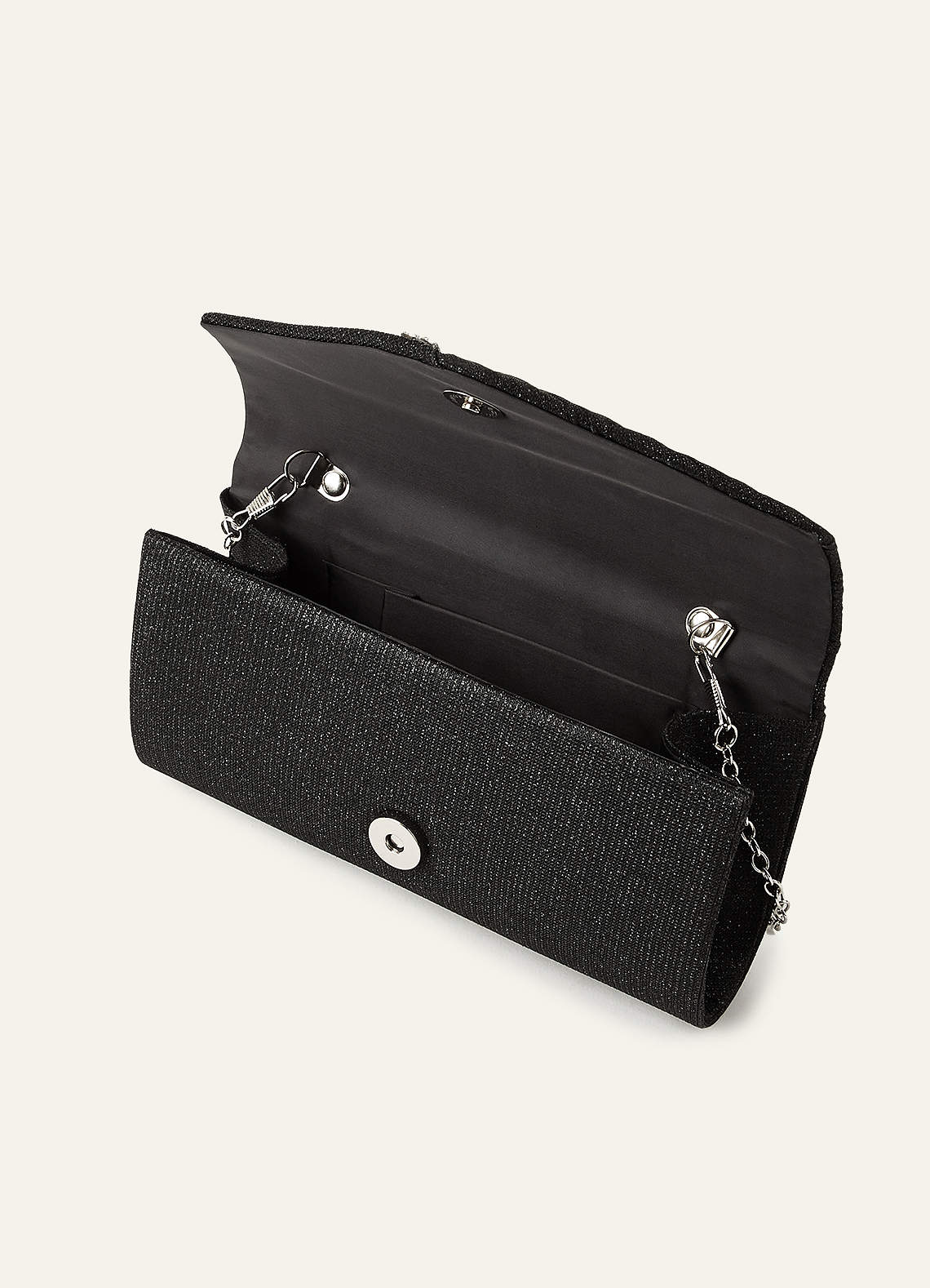 front Geometrisk kristallutsmyckad kuvertväska