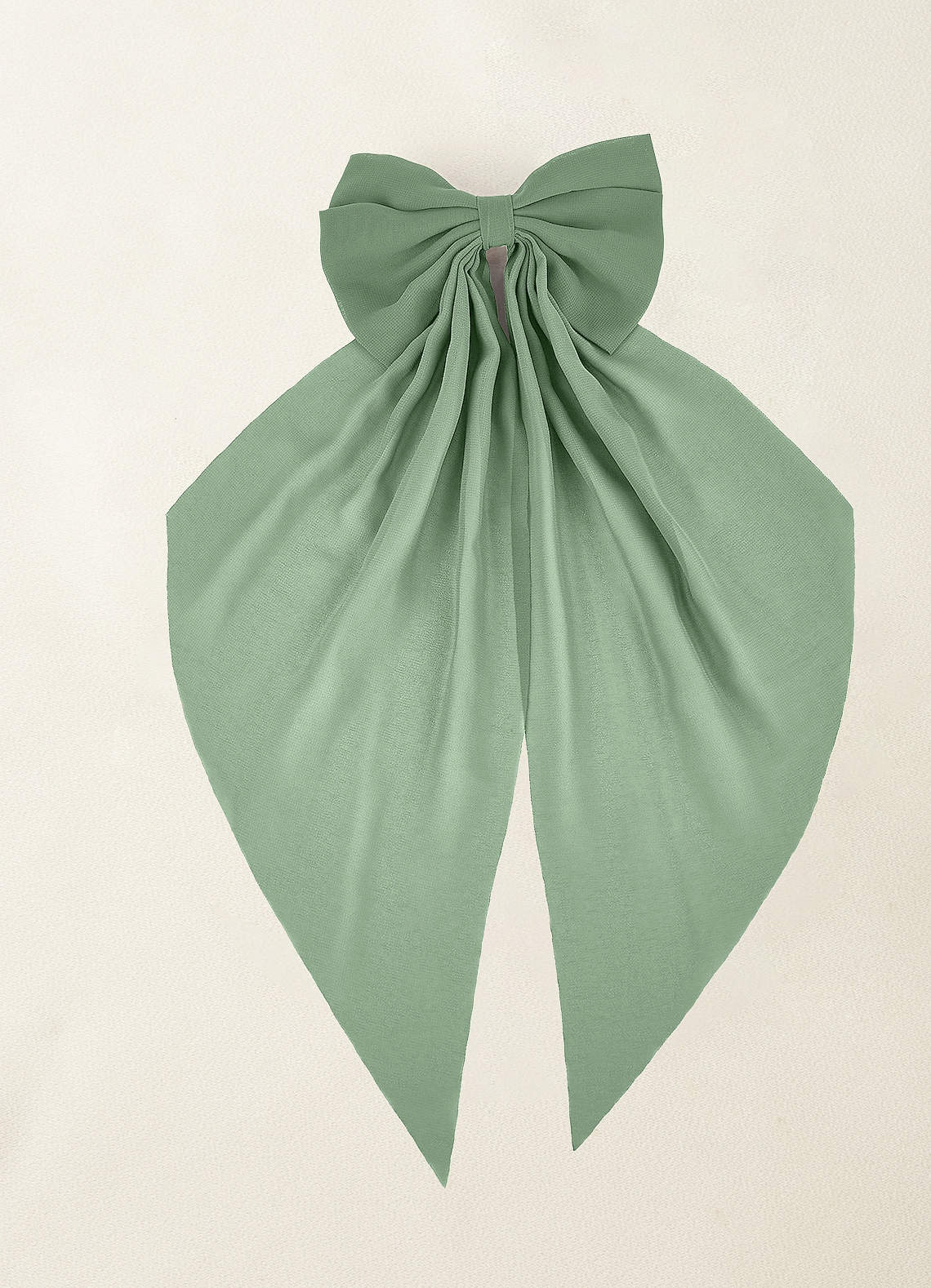 front Matching Color Chiffon Burnout Bow Hair Clip