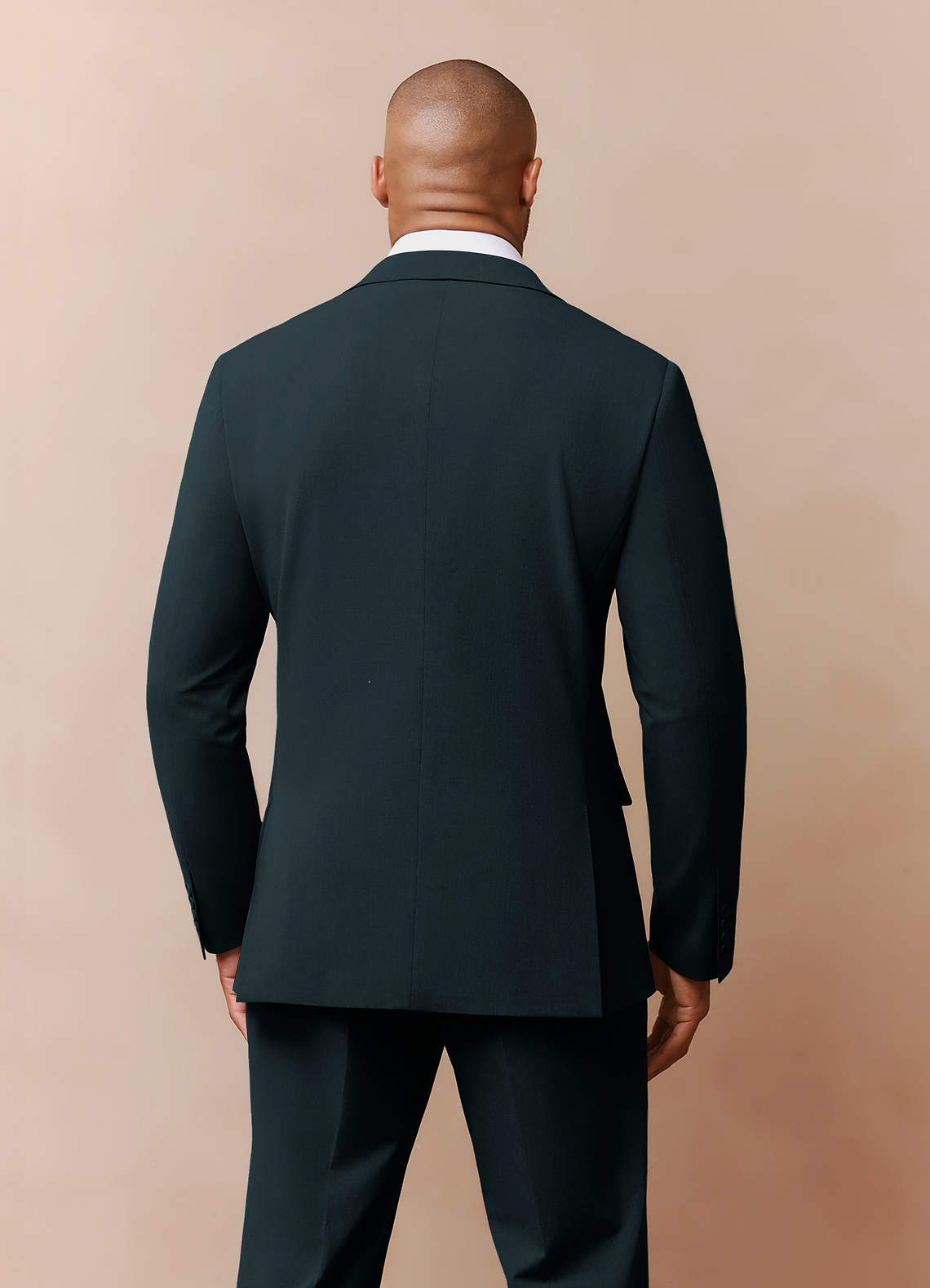 front Savile Dark Green Wool Blend Suit Jacket