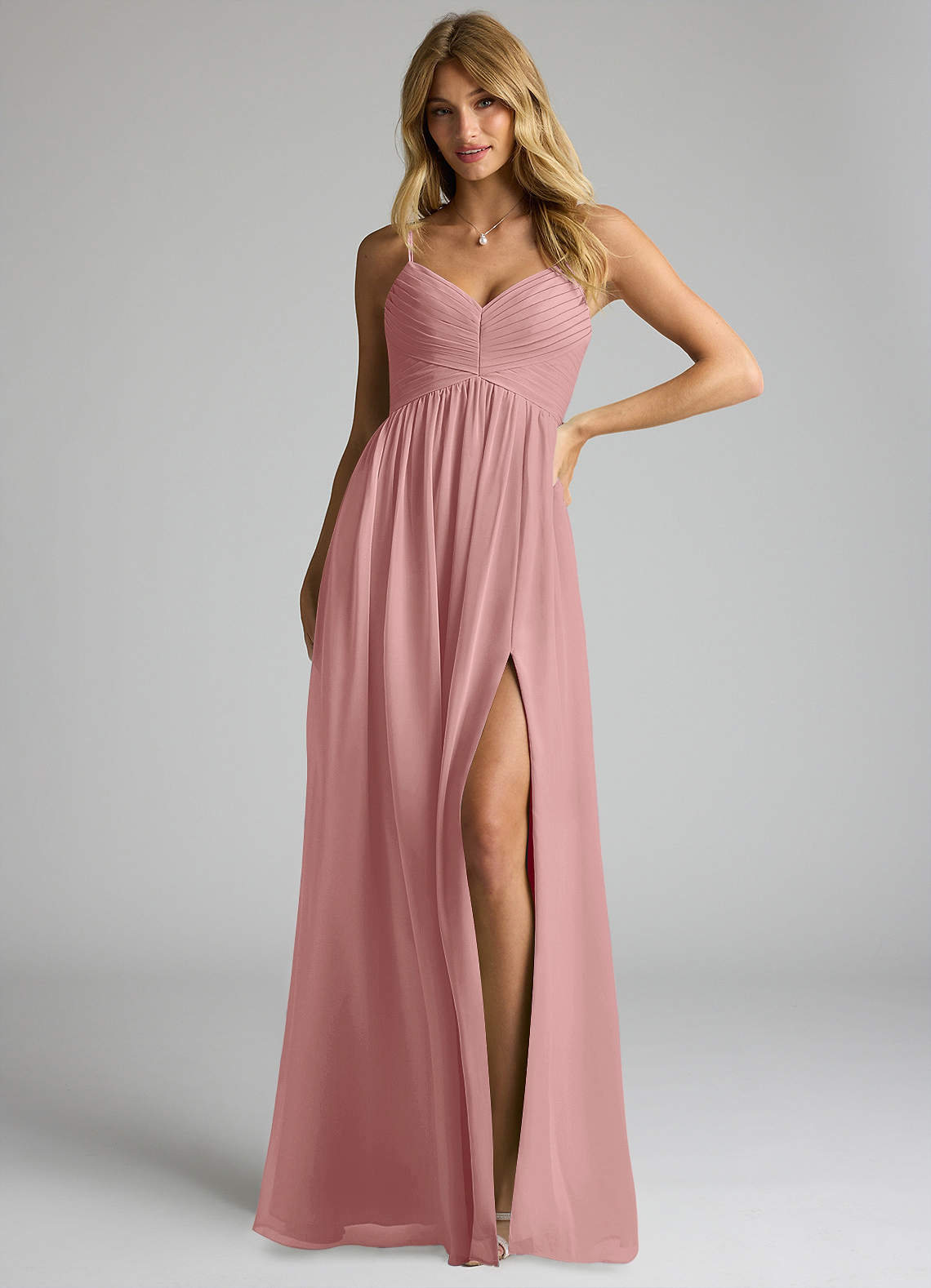 RoseMuse chiffon pleated dress グレー 【公式通販】