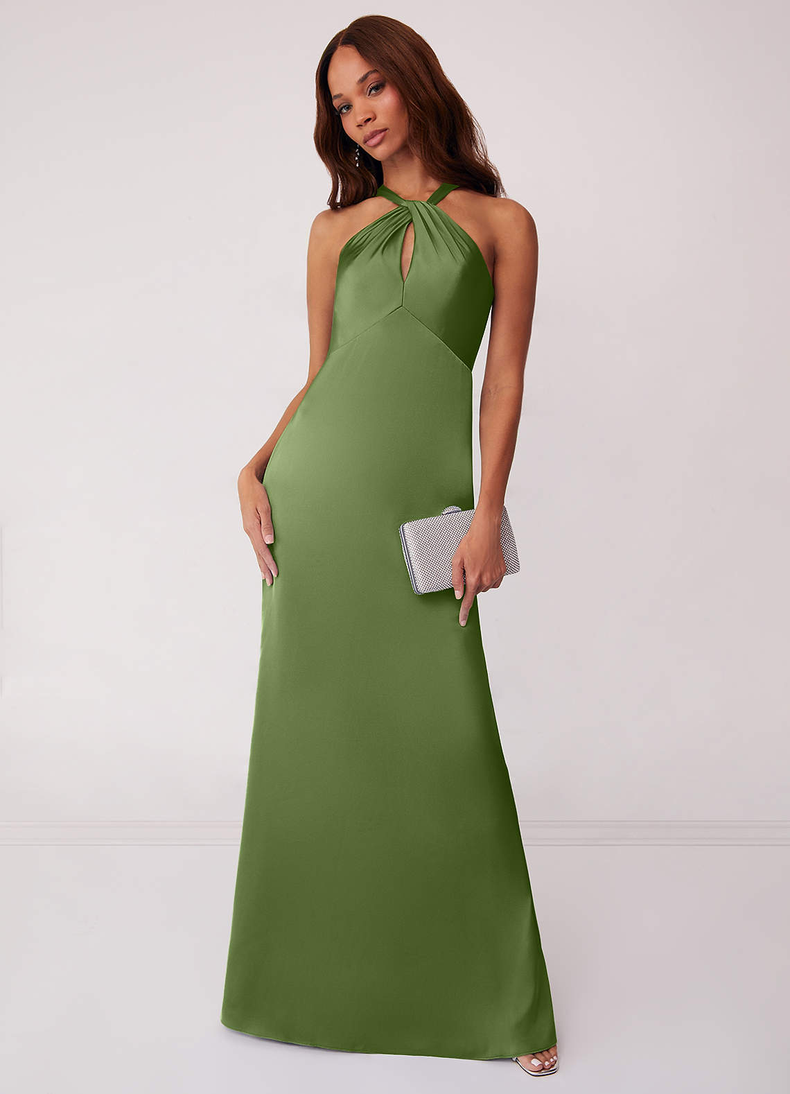 Barbie ♥ Azazie Bridesmaid Dresses Juniper Sheath Stretch Satin Dress image1